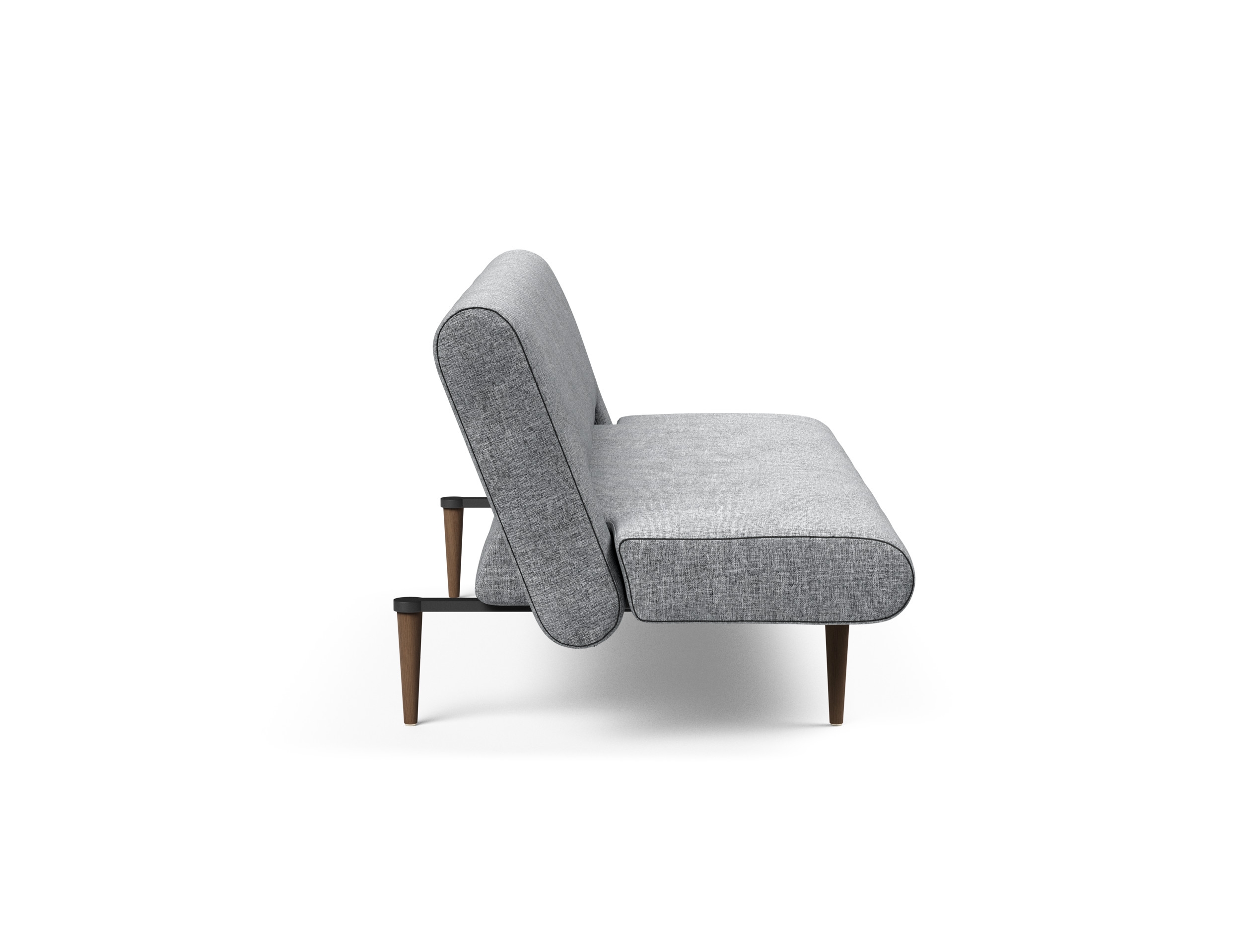 Unfurl Fabric Sofa Bed w/Dark Wood Legs