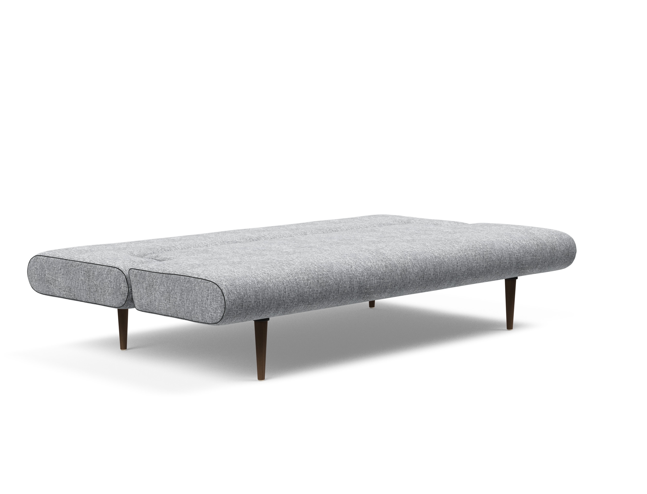 Unfurl Fabric Sofa Bed w/Dark Wood Legs