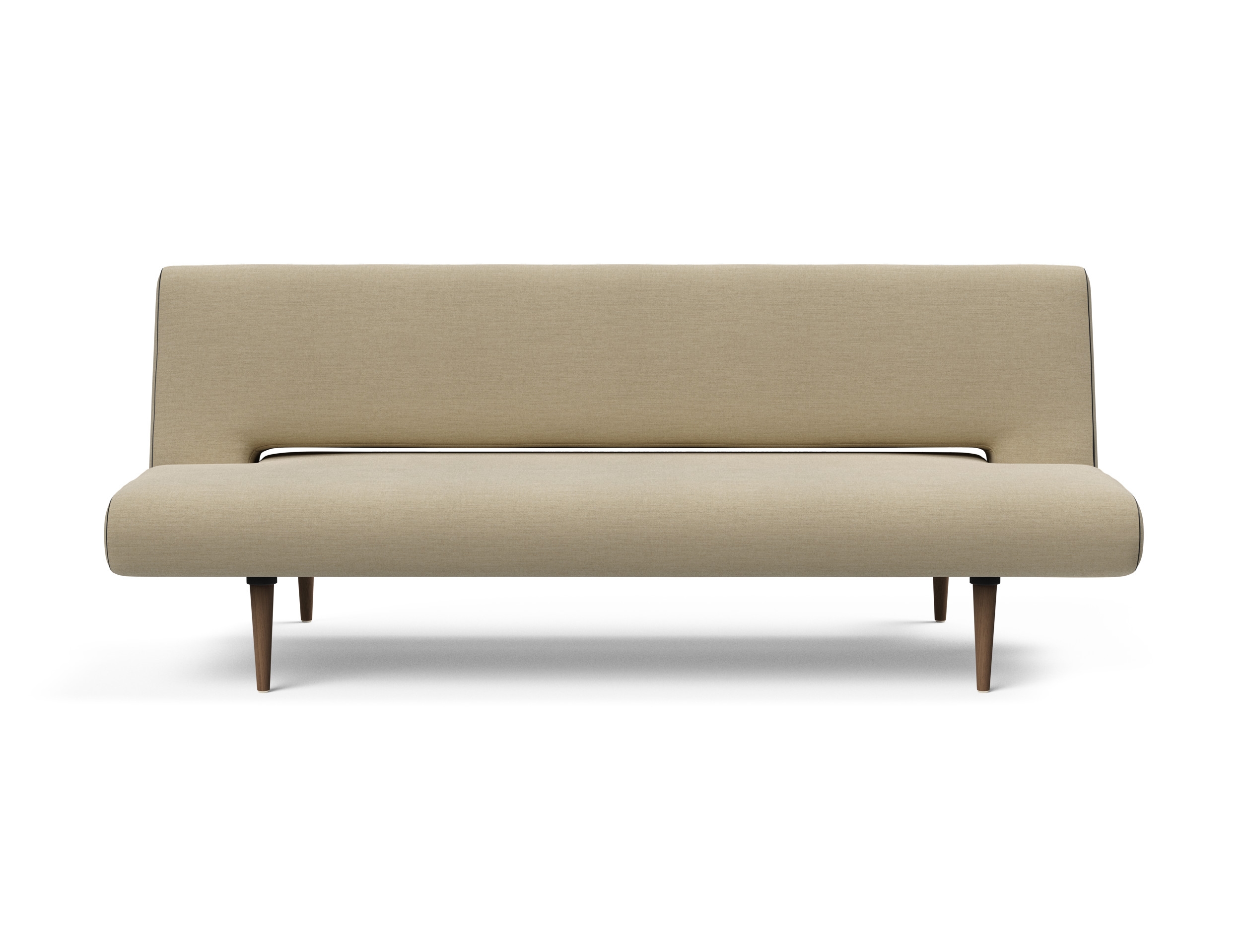 Unfurl Fabric Sofa Bed w/Dark Wood Legs