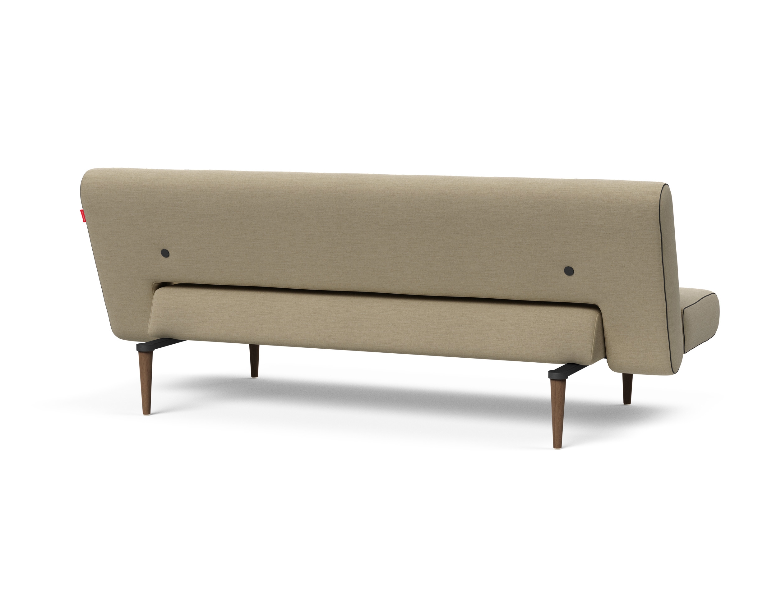 Unfurl Fabric Sofa Bed w/Dark Wood Legs