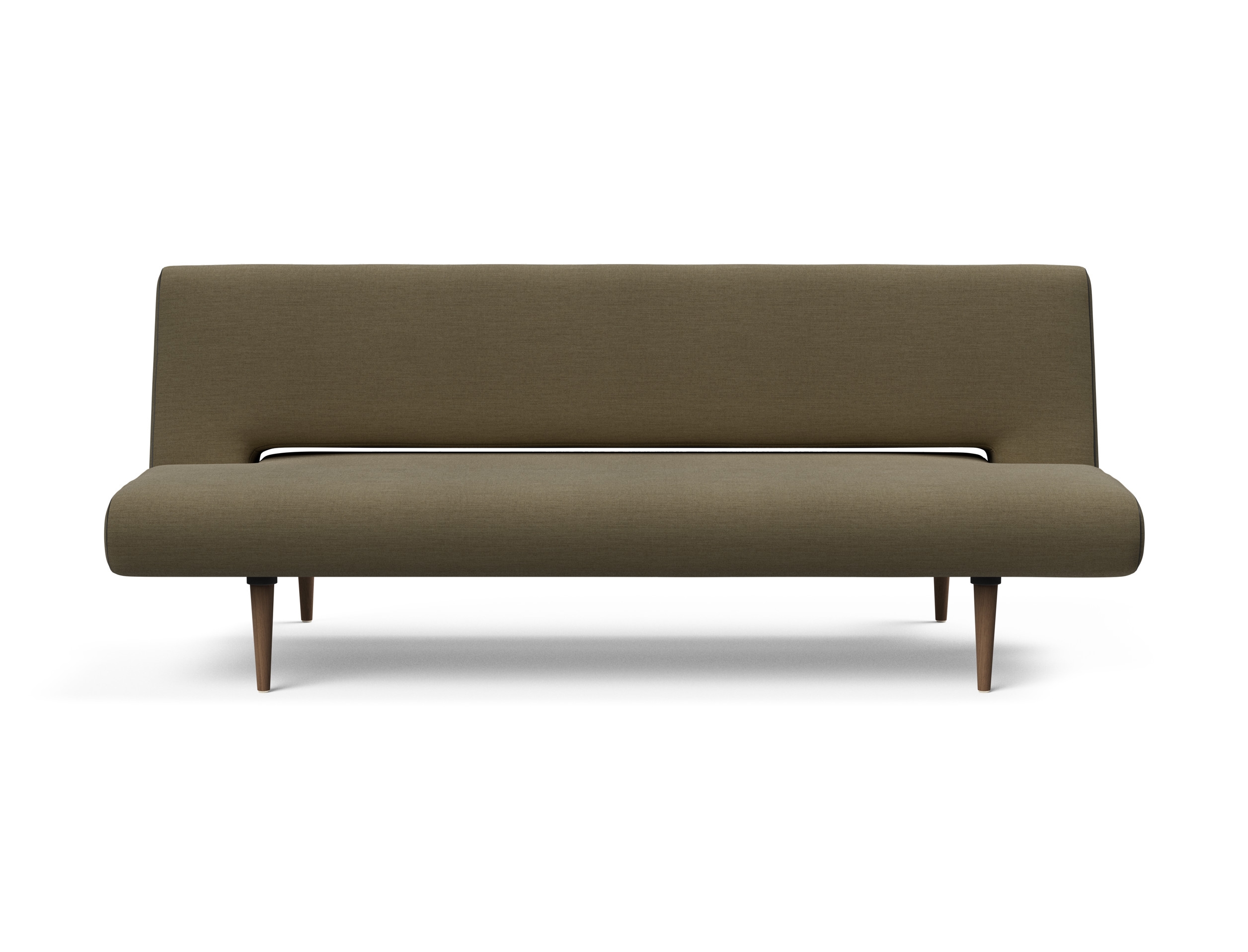Unfurl Fabric Sofa Bed w/Dark Wood Legs