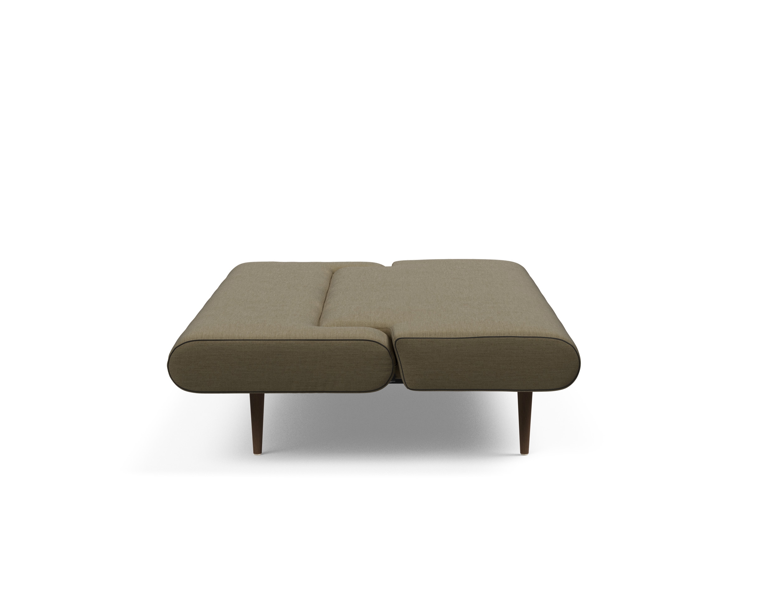 Unfurl Fabric Sofa Bed w/Dark Wood Legs
