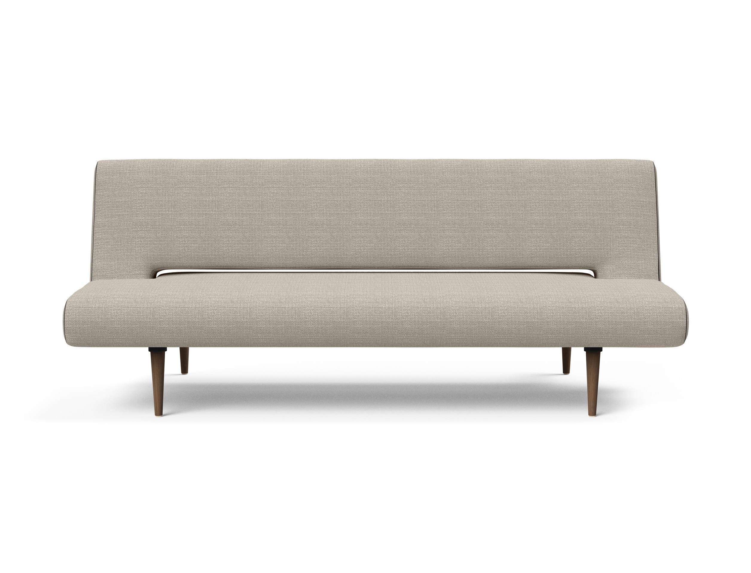 Unfurl Fabric Sofa Bed w/Dark Wood Legs