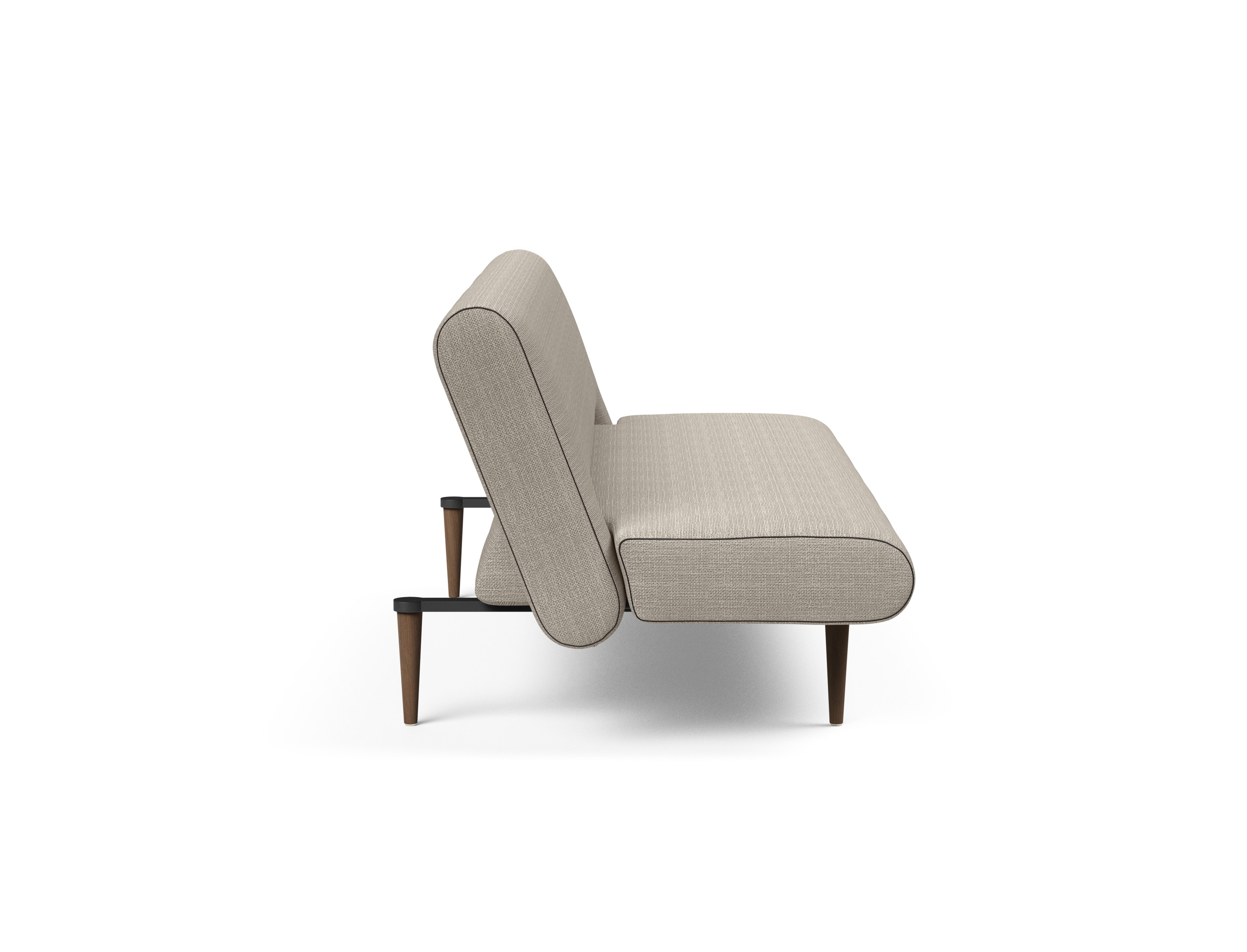 Unfurl Fabric Sofa Bed w/Dark Wood Legs