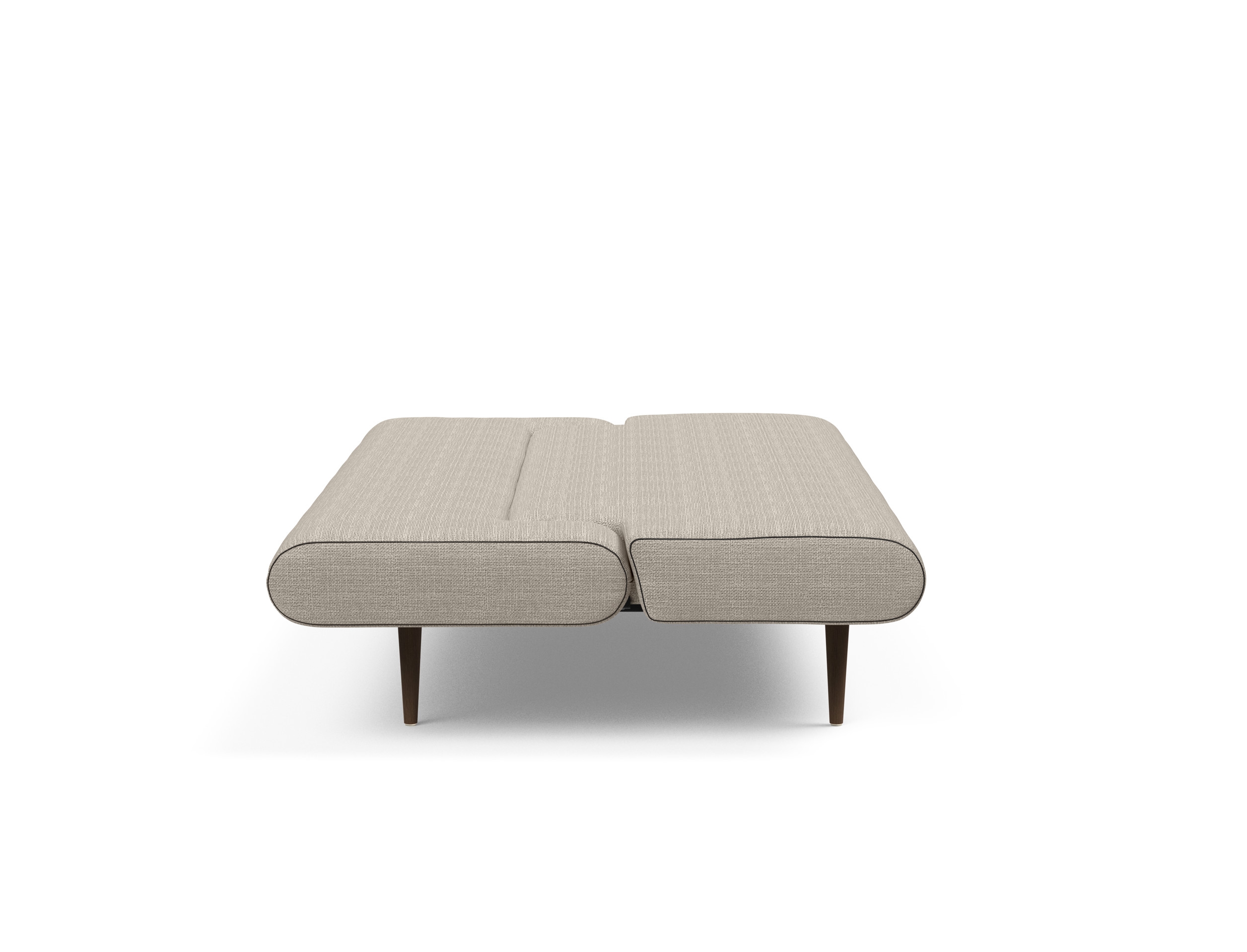 Unfurl Fabric Sofa Bed w/Dark Wood Legs