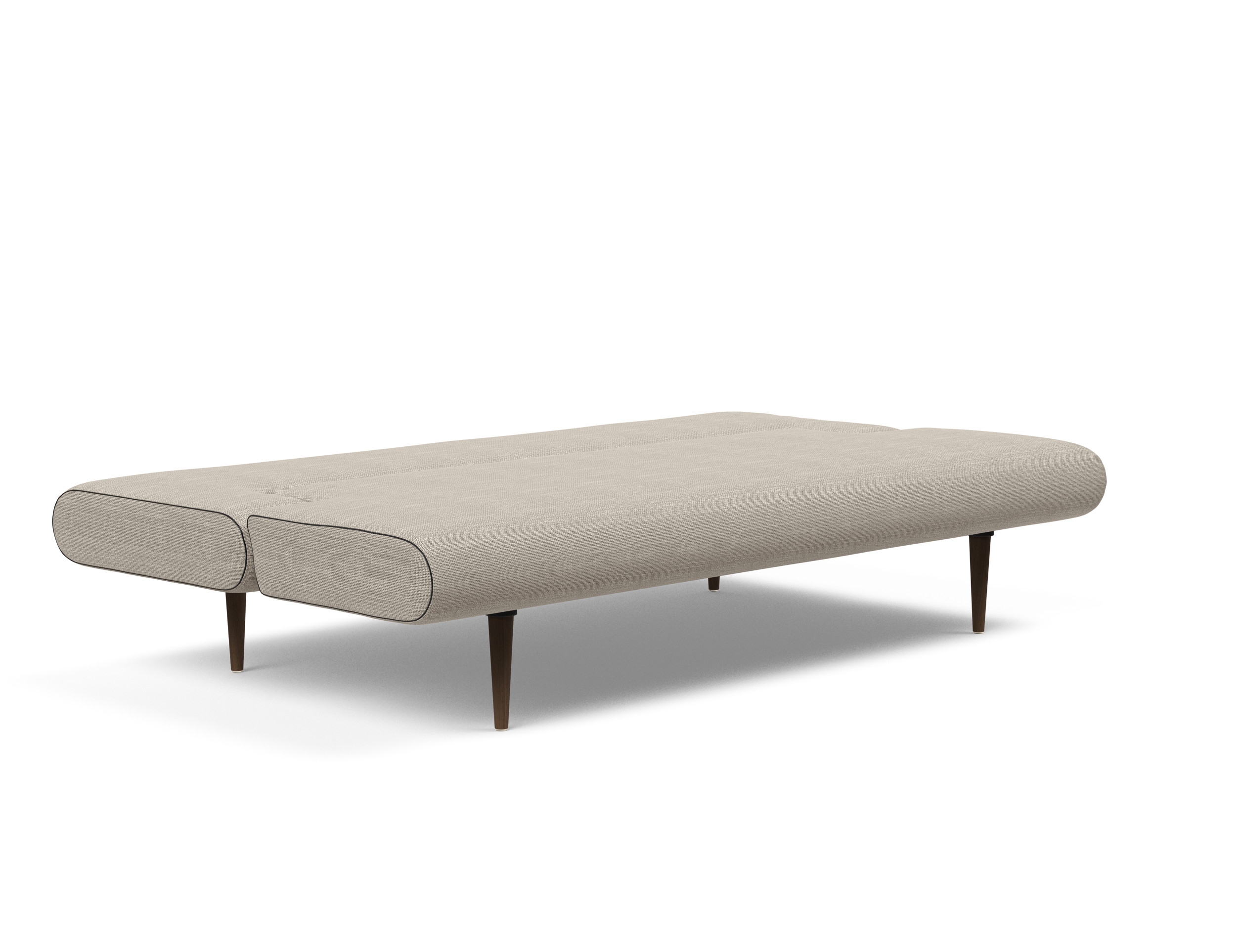 Unfurl Fabric Sofa Bed w/Dark Wood Legs