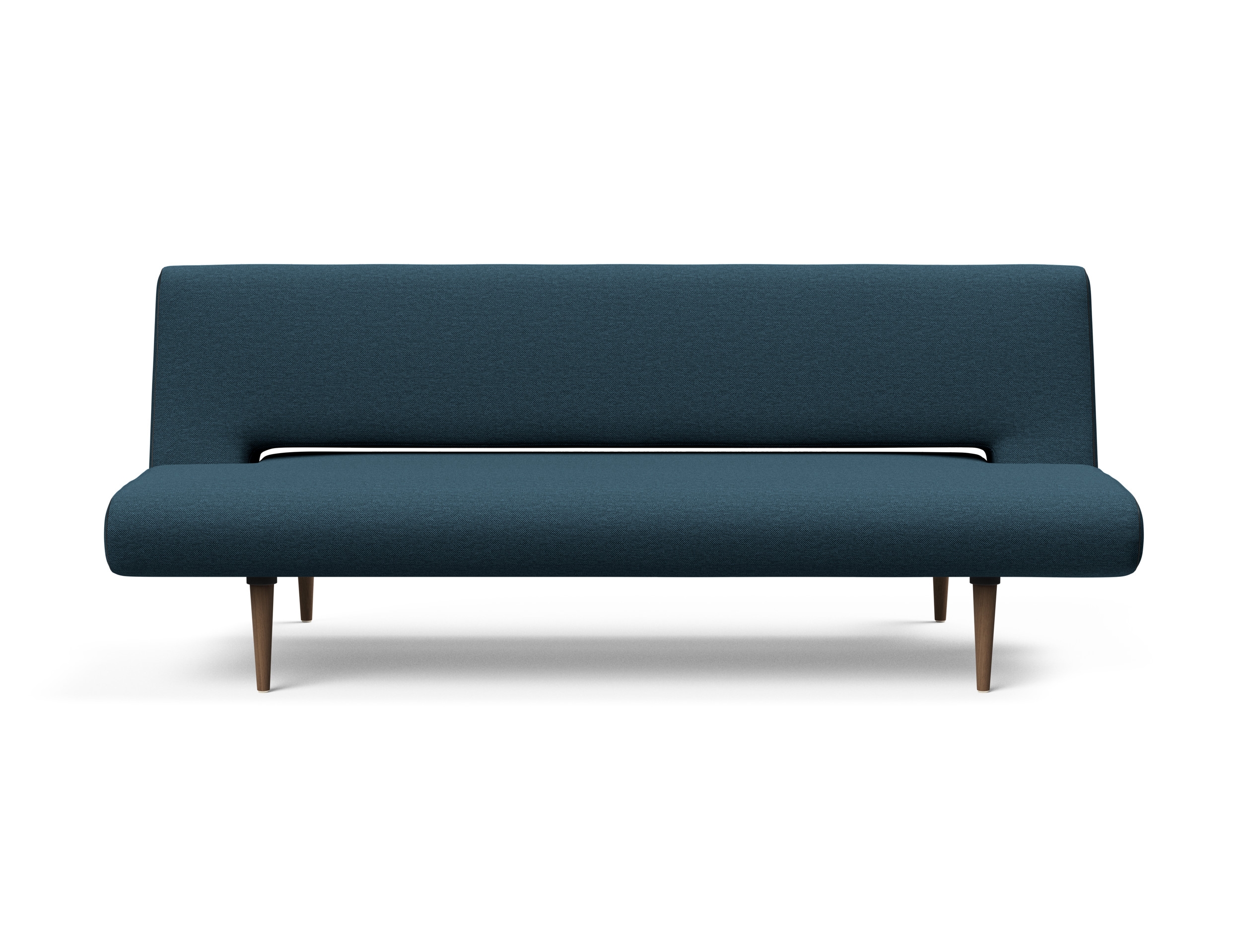 Unfurl Fabric Sofa Bed w/Dark Wood Legs