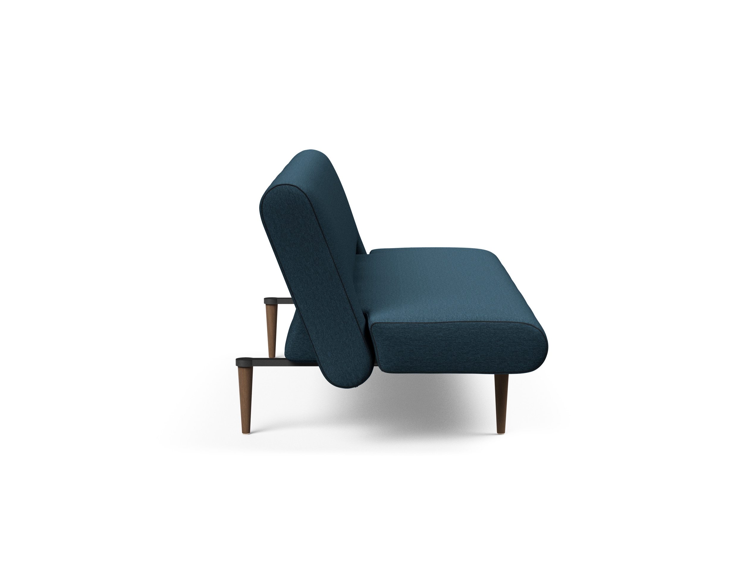 Unfurl Fabric Sofa Bed w/Dark Wood Legs