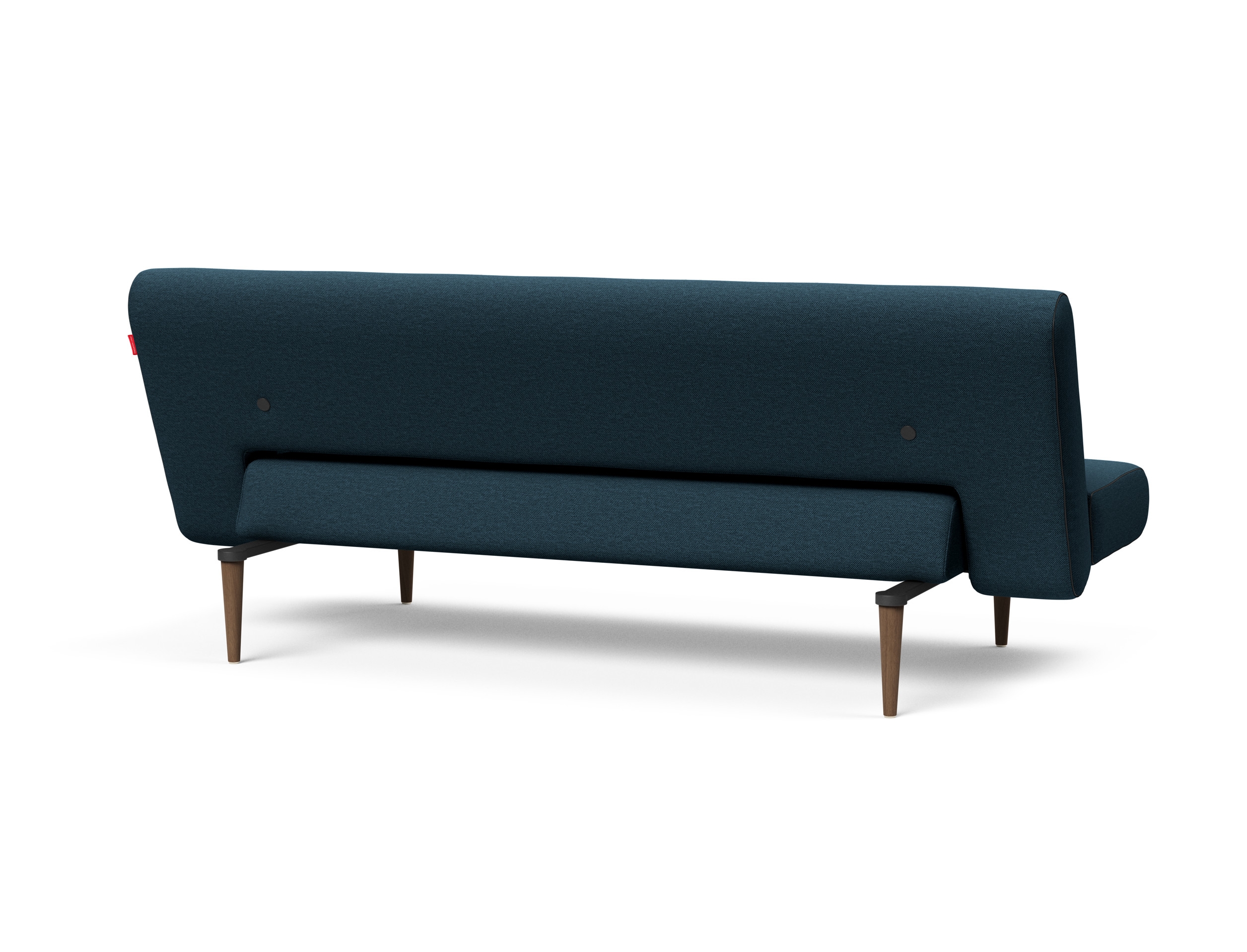 Unfurl Fabric Sofa Bed w/Dark Wood Legs