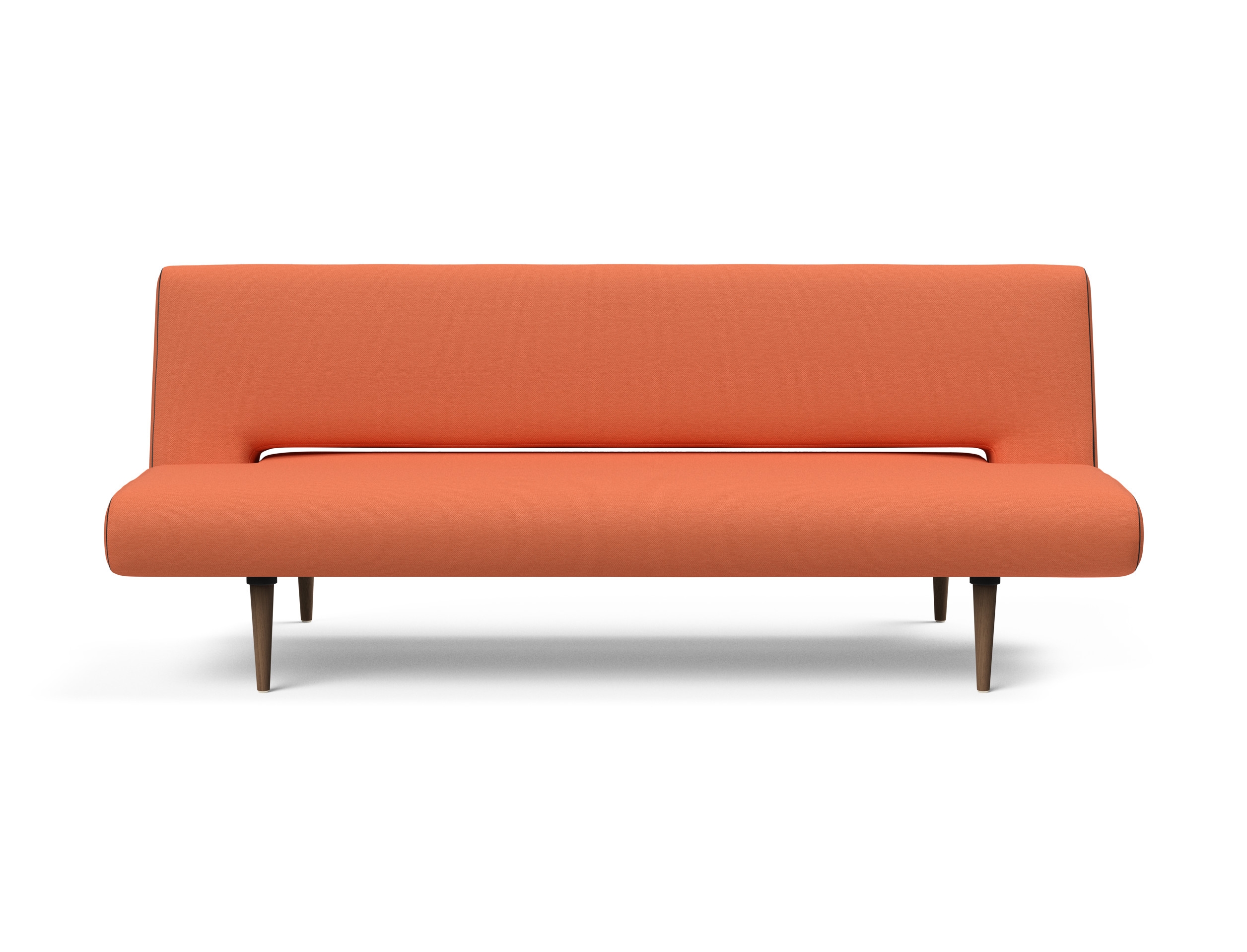Unfurl Fabric Sofa Bed w/Dark Wood Legs