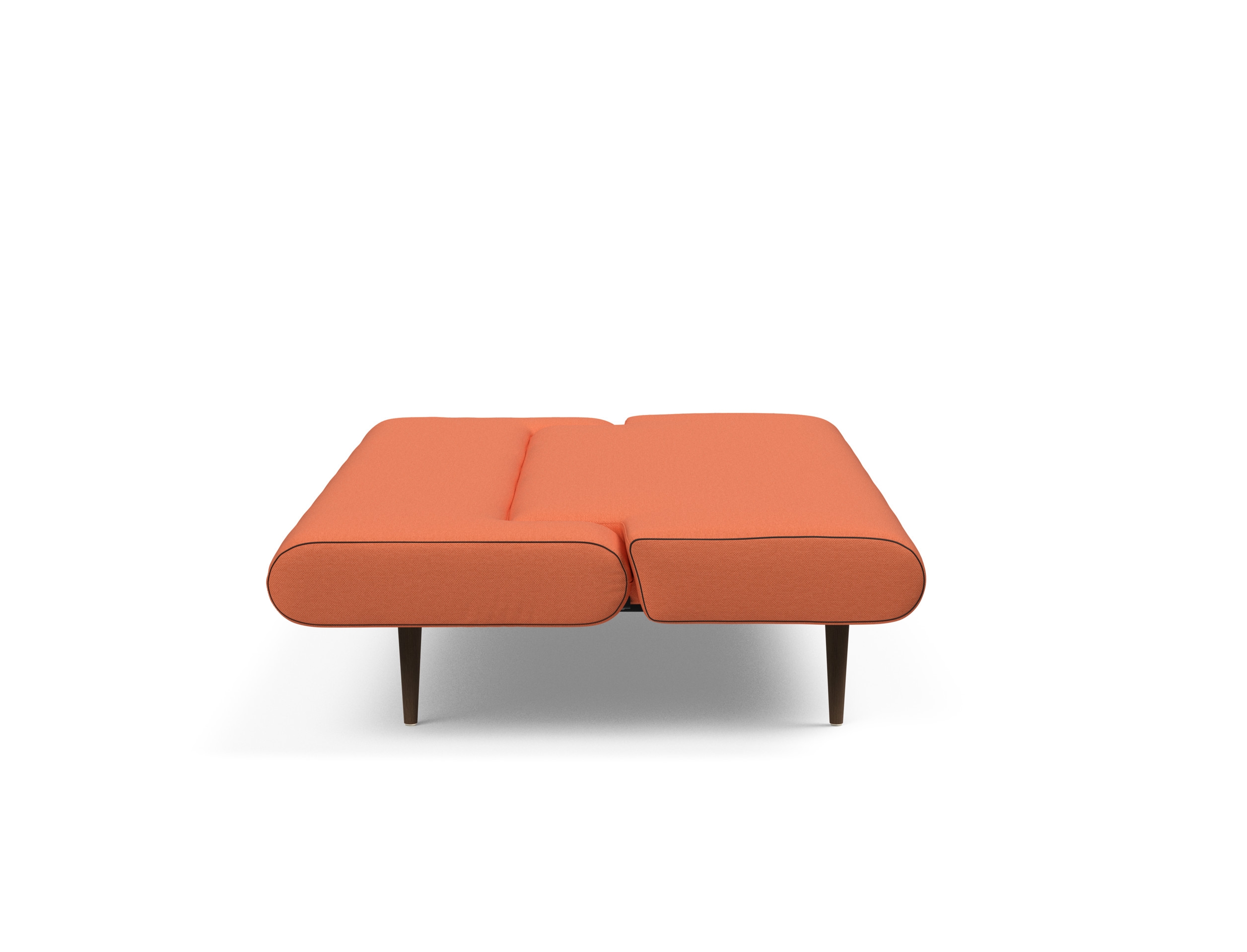 Unfurl Fabric Sofa Bed w/Dark Wood Legs