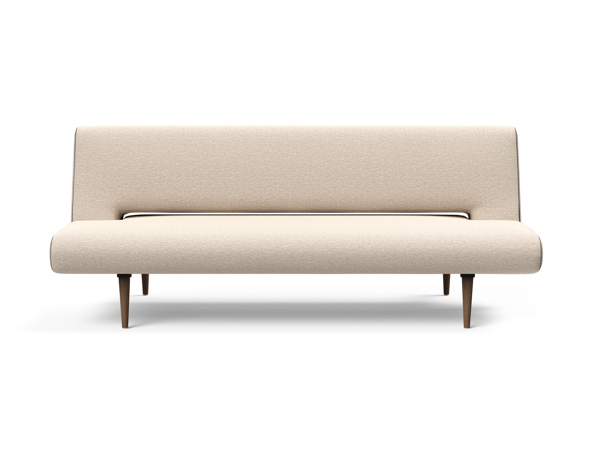 Unfurl Fabric Sofa Bed w/Dark Wood Legs