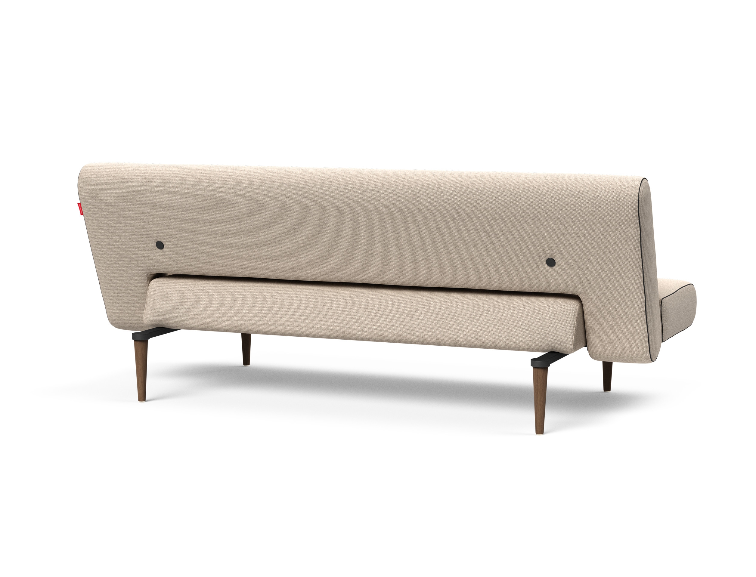 Unfurl Fabric Sofa Bed w/Dark Wood Legs