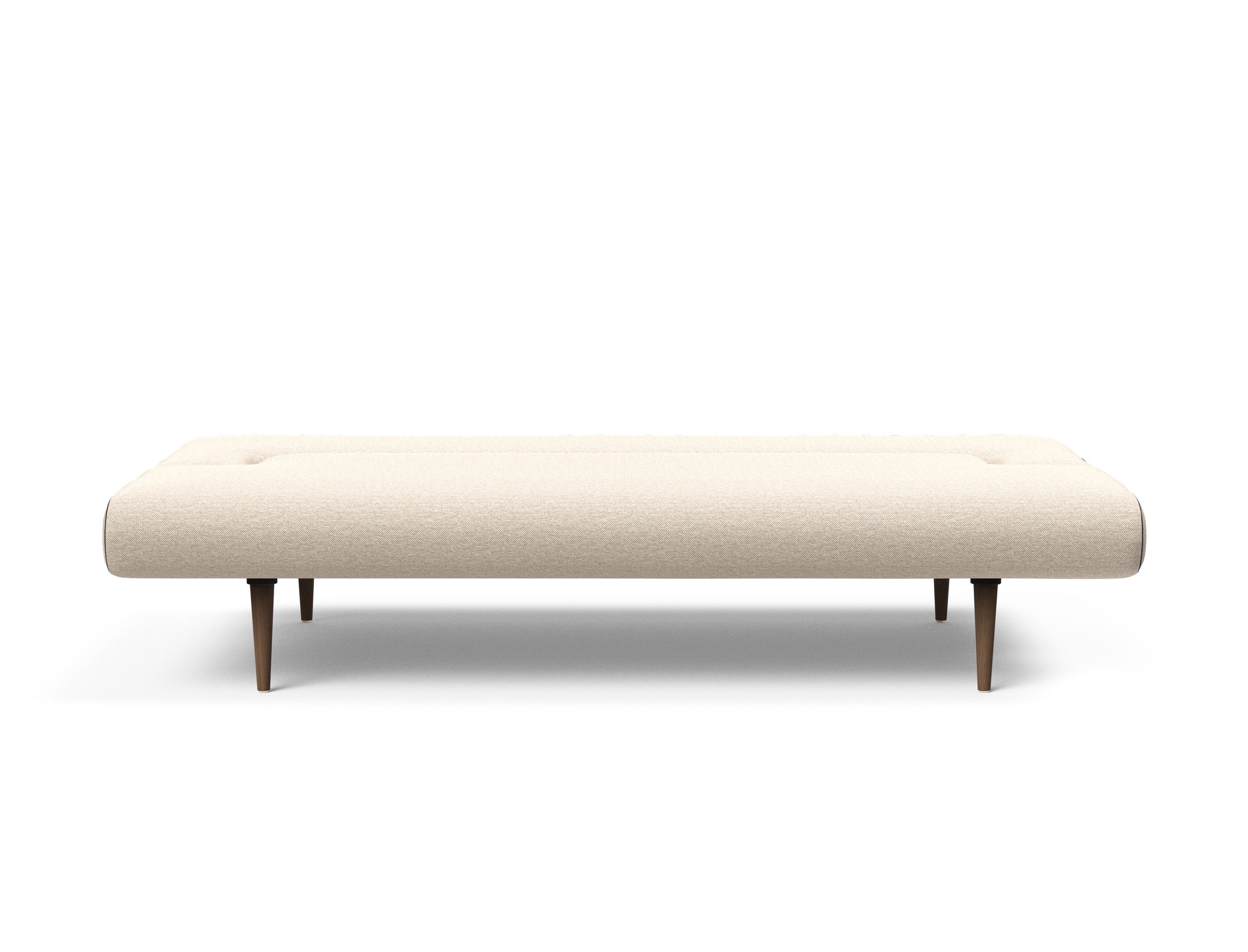 Unfurl Fabric Sofa Bed w/Dark Wood Legs