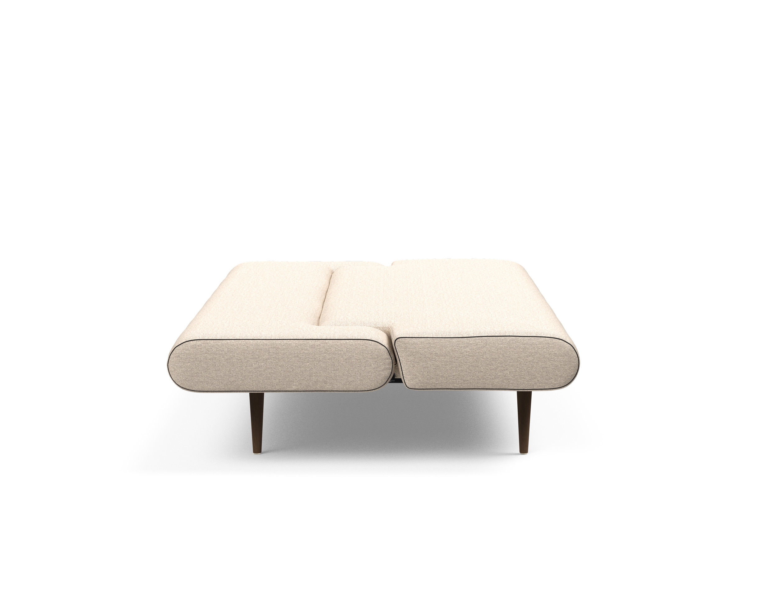 Unfurl Fabric Sofa Bed w/Dark Wood Legs