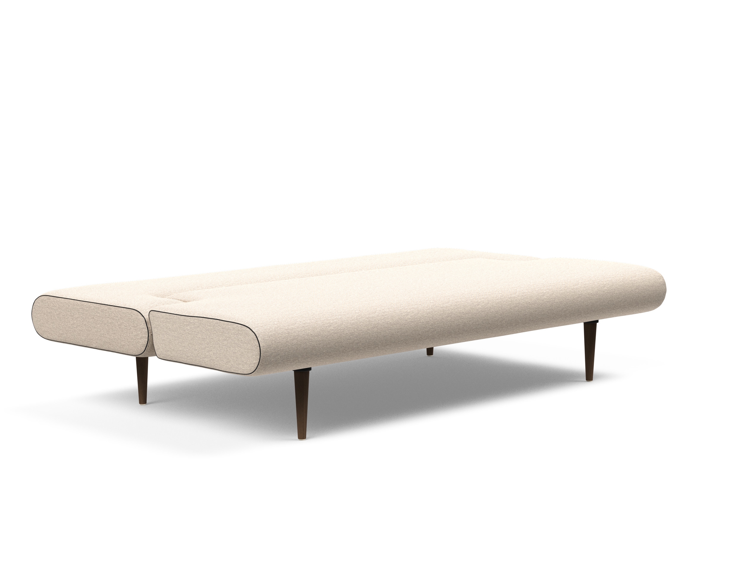 Unfurl Fabric Sofa Bed w/Dark Wood Legs