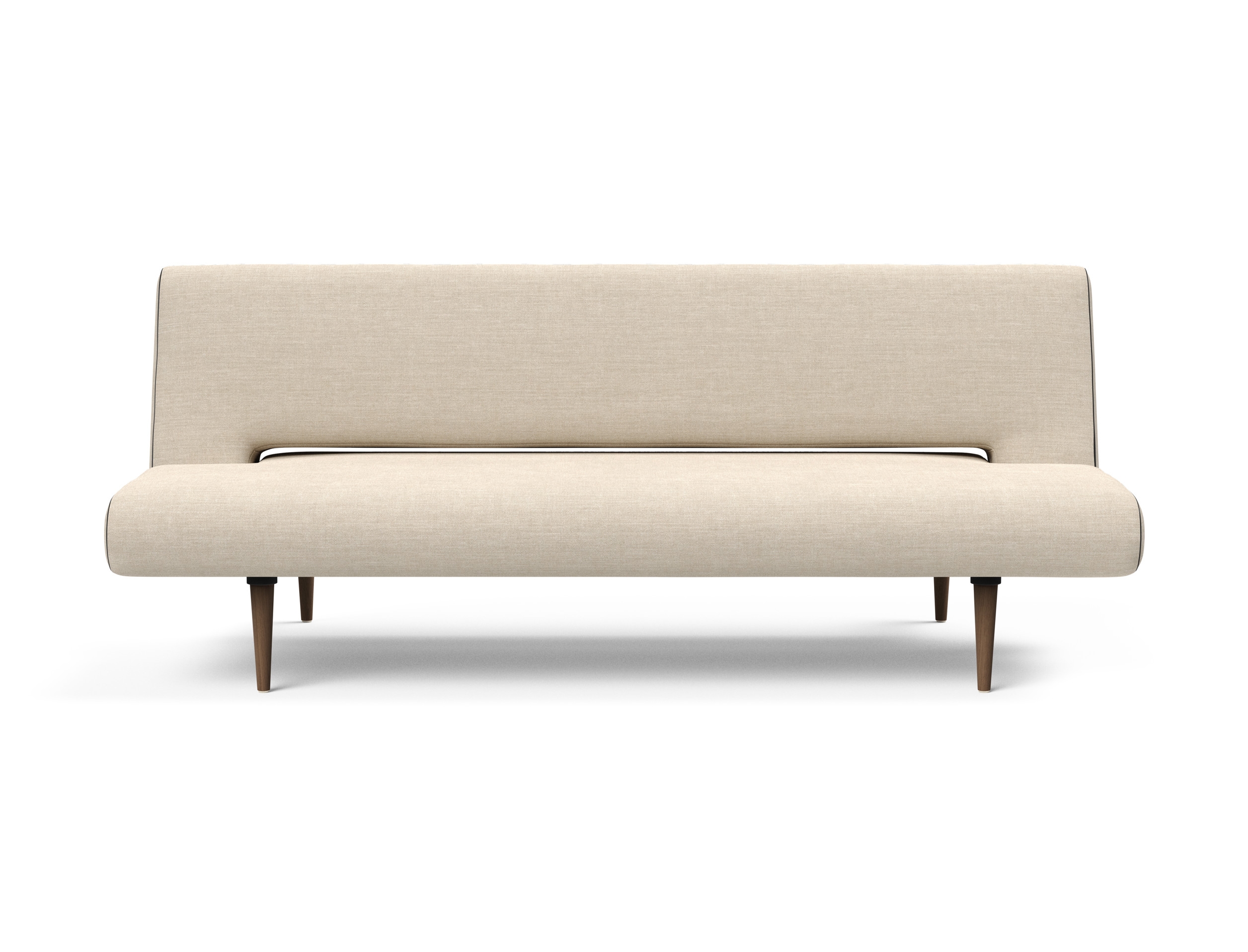 Unfurl Fabric Sofa Bed w/Dark Wood Legs