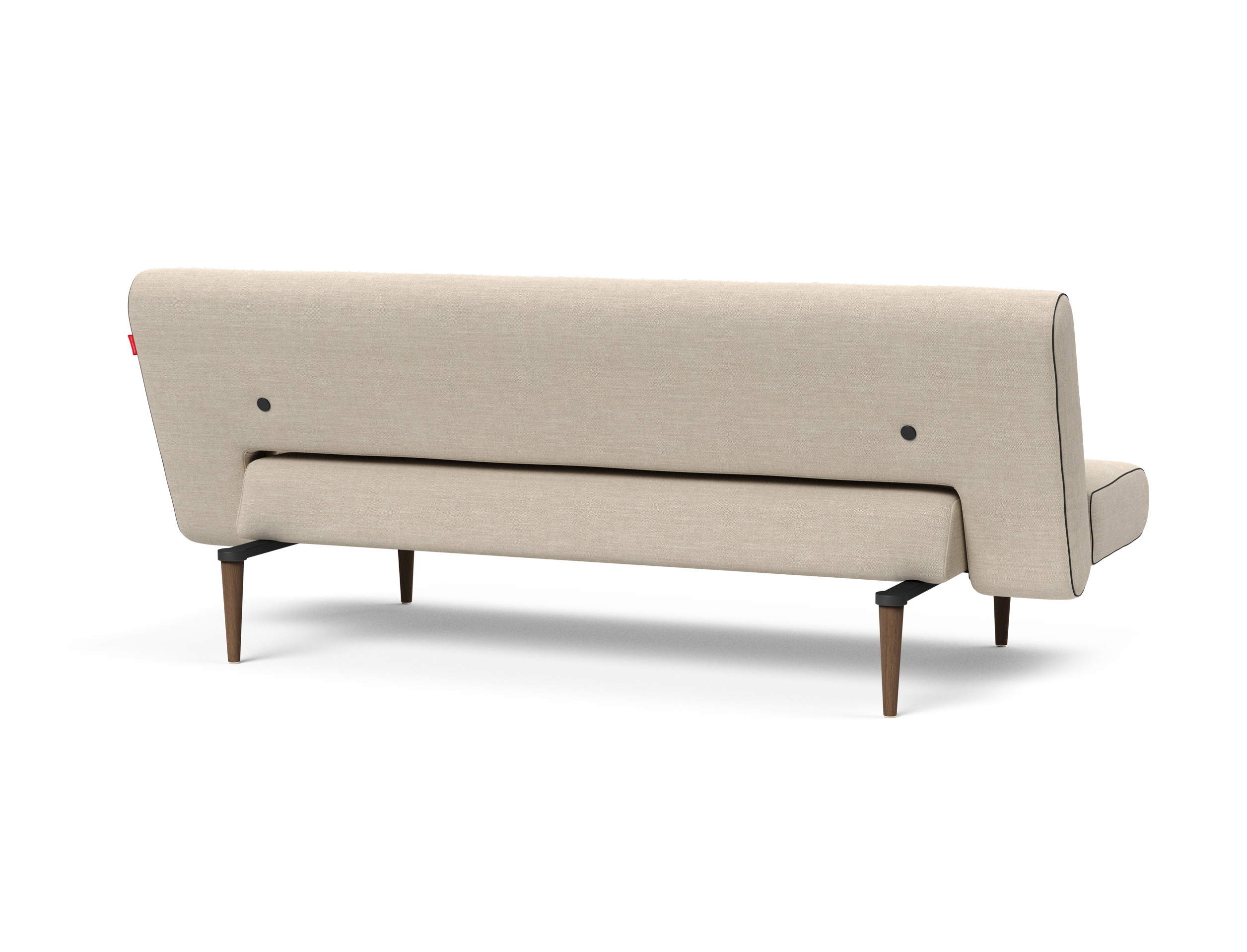Unfurl Fabric Sofa Bed w/Dark Wood Legs