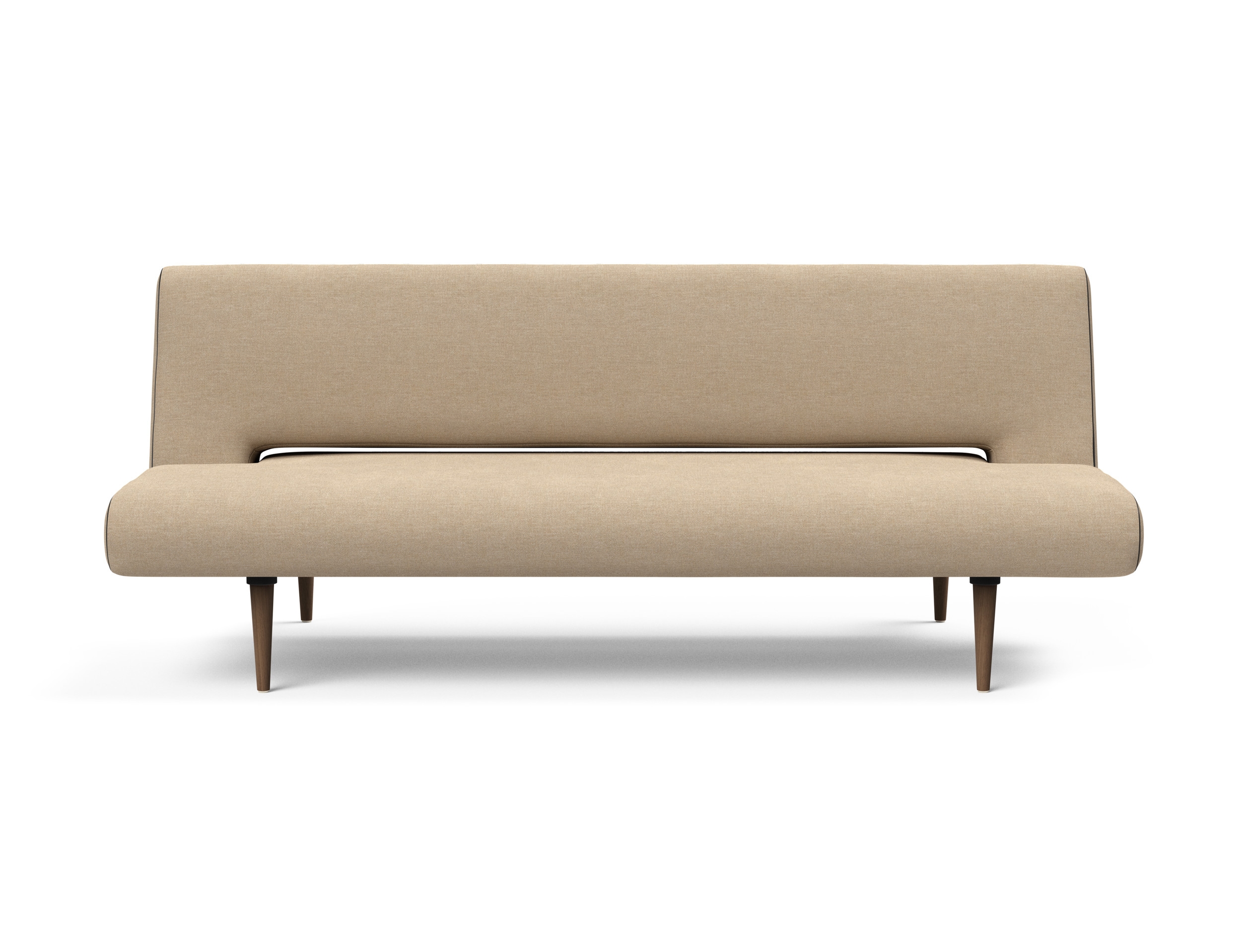 Unfurl Fabric Sofa Bed w/Dark Wood Legs
