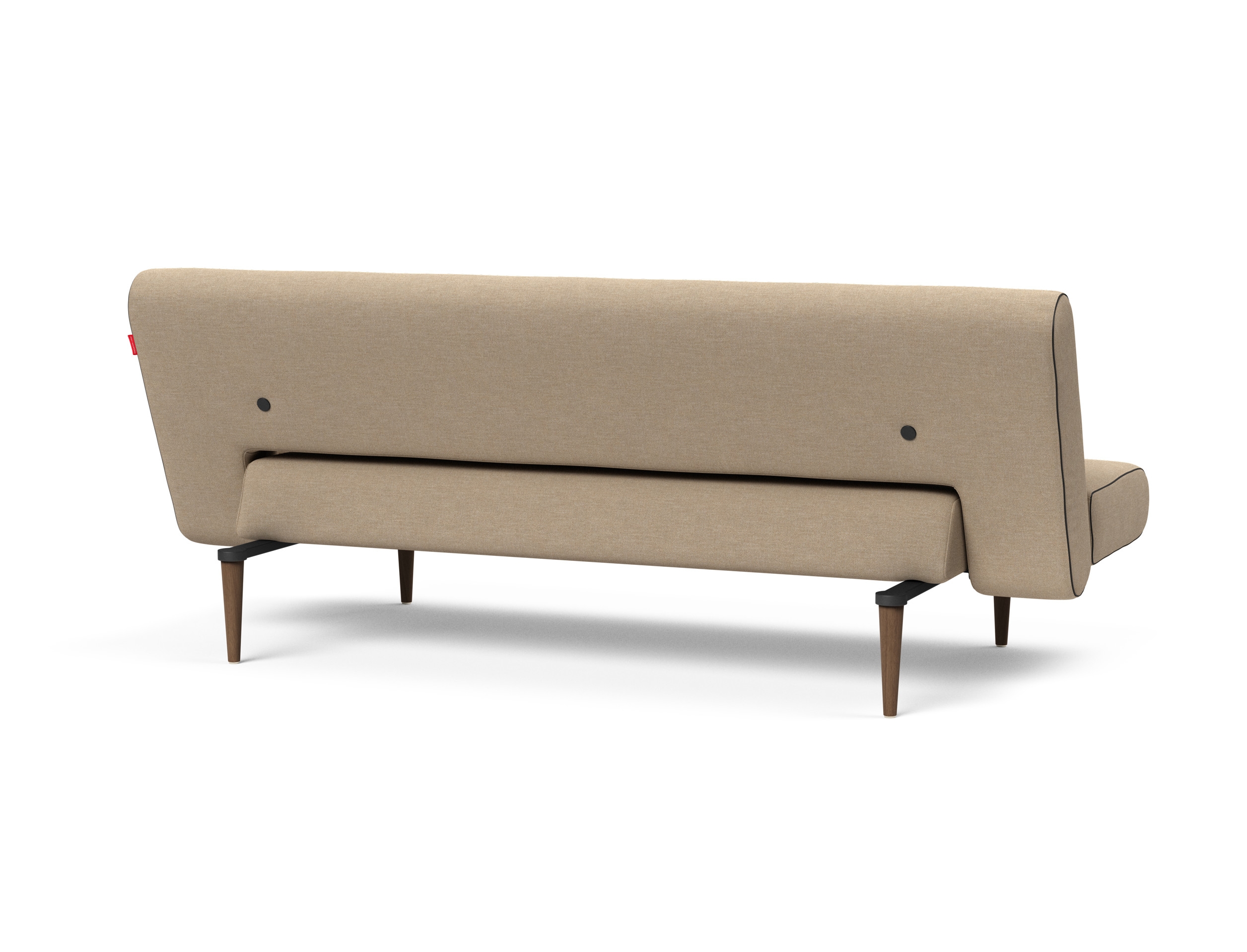 Unfurl Fabric Sofa Bed w/Dark Wood Legs