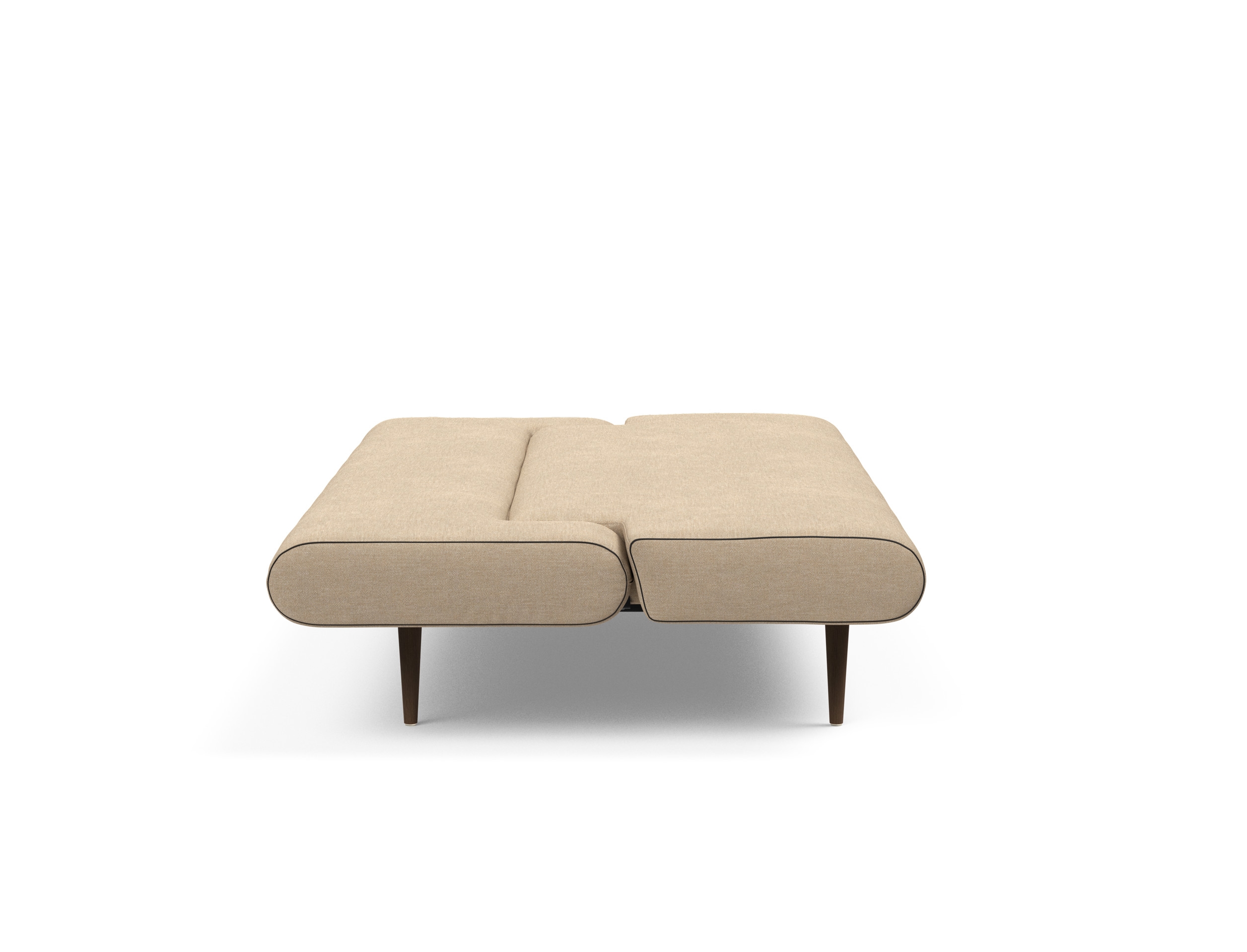 Unfurl Fabric Sofa Bed w/Dark Wood Legs