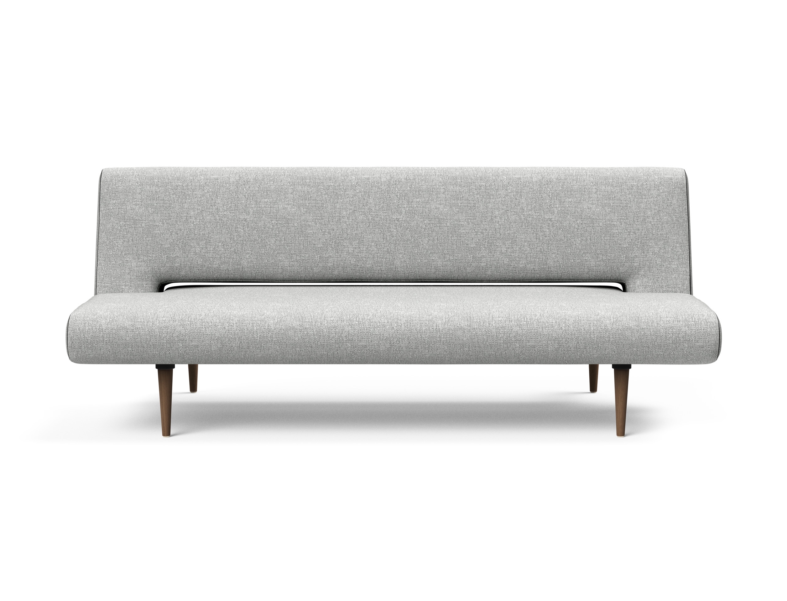 Unfurl Fabric Sofa Bed w/Dark Wood Legs