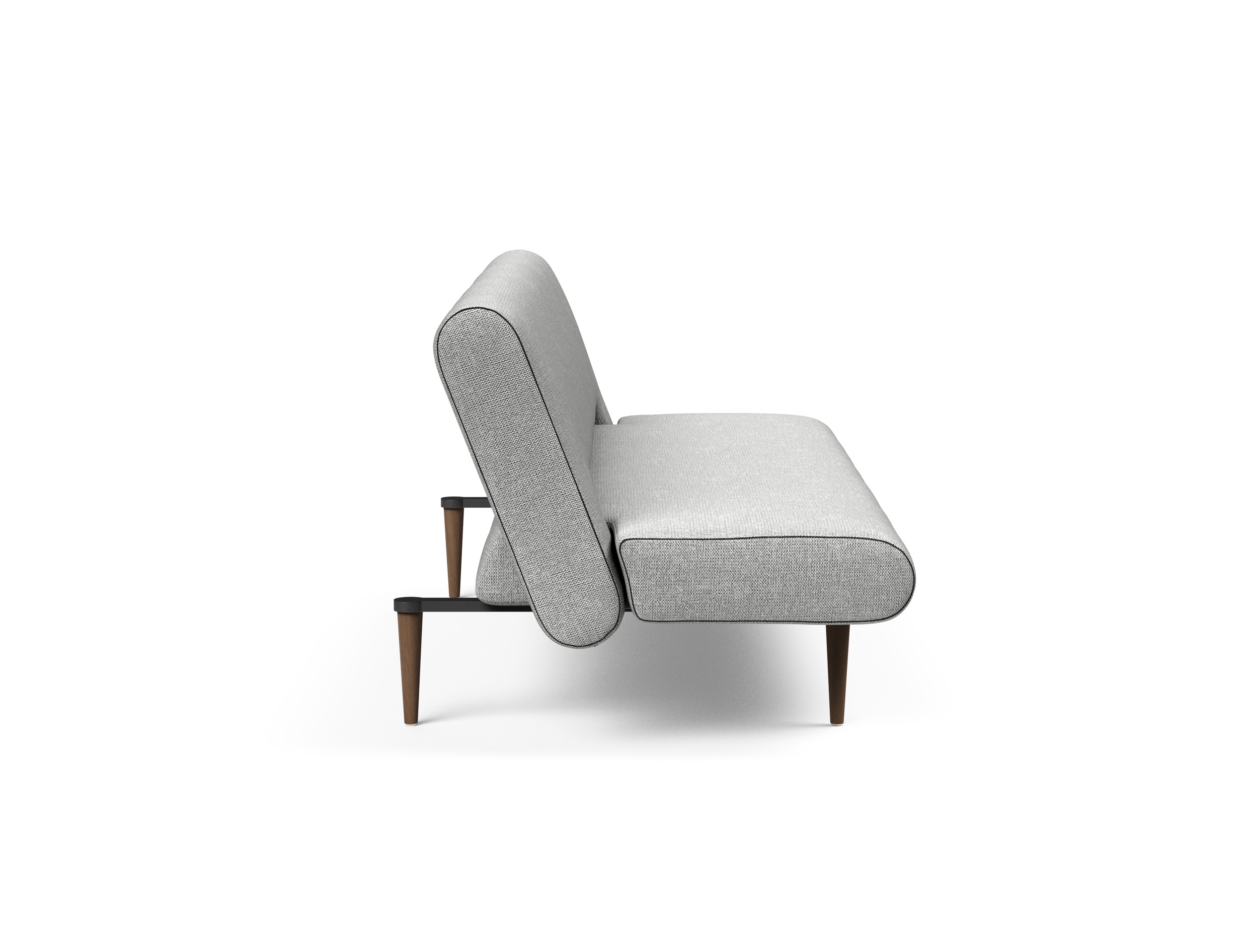 Unfurl Fabric Sofa Bed w/Dark Wood Legs