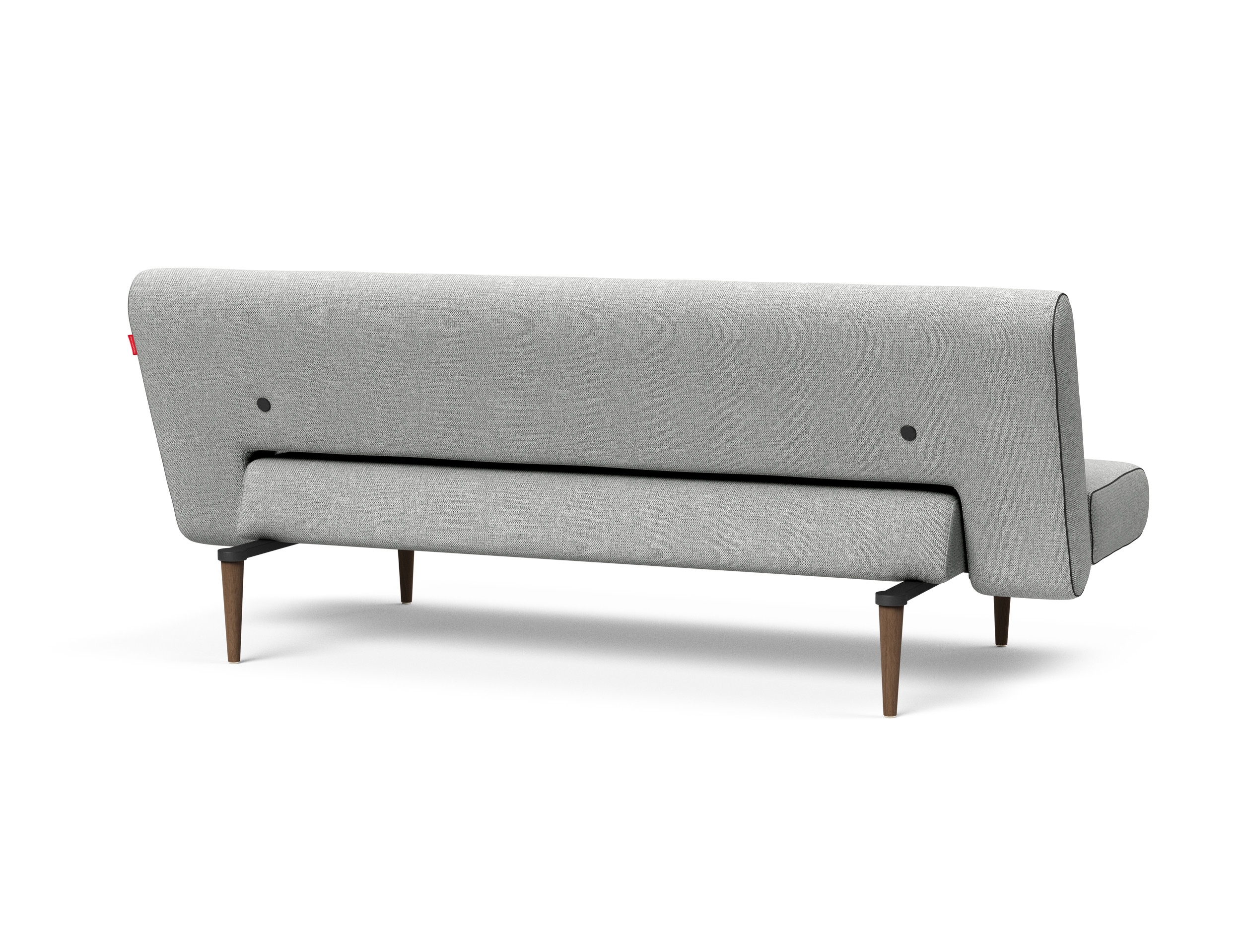 Unfurl Fabric Sofa Bed w/Dark Wood Legs