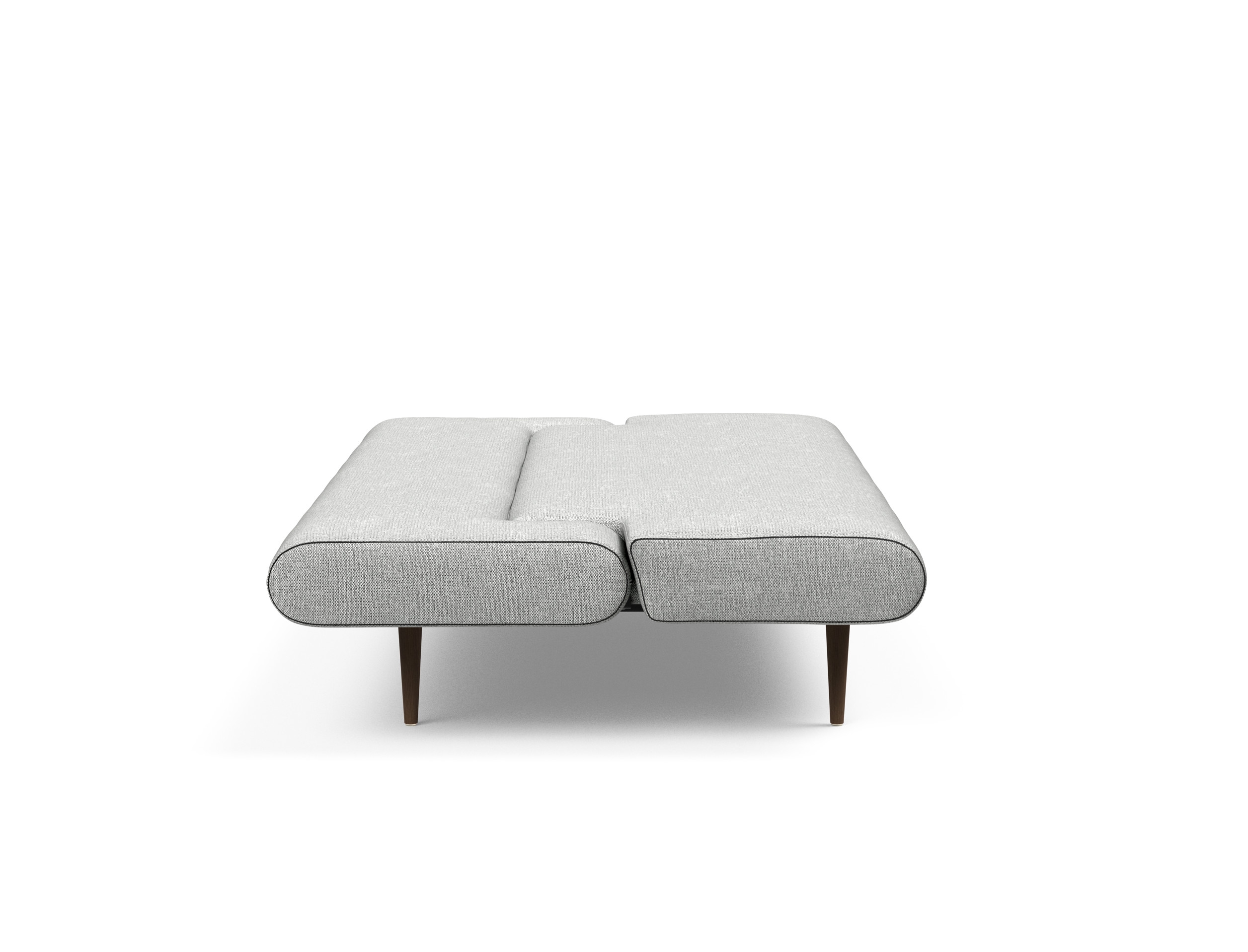 Unfurl Fabric Sofa Bed w/Dark Wood Legs
