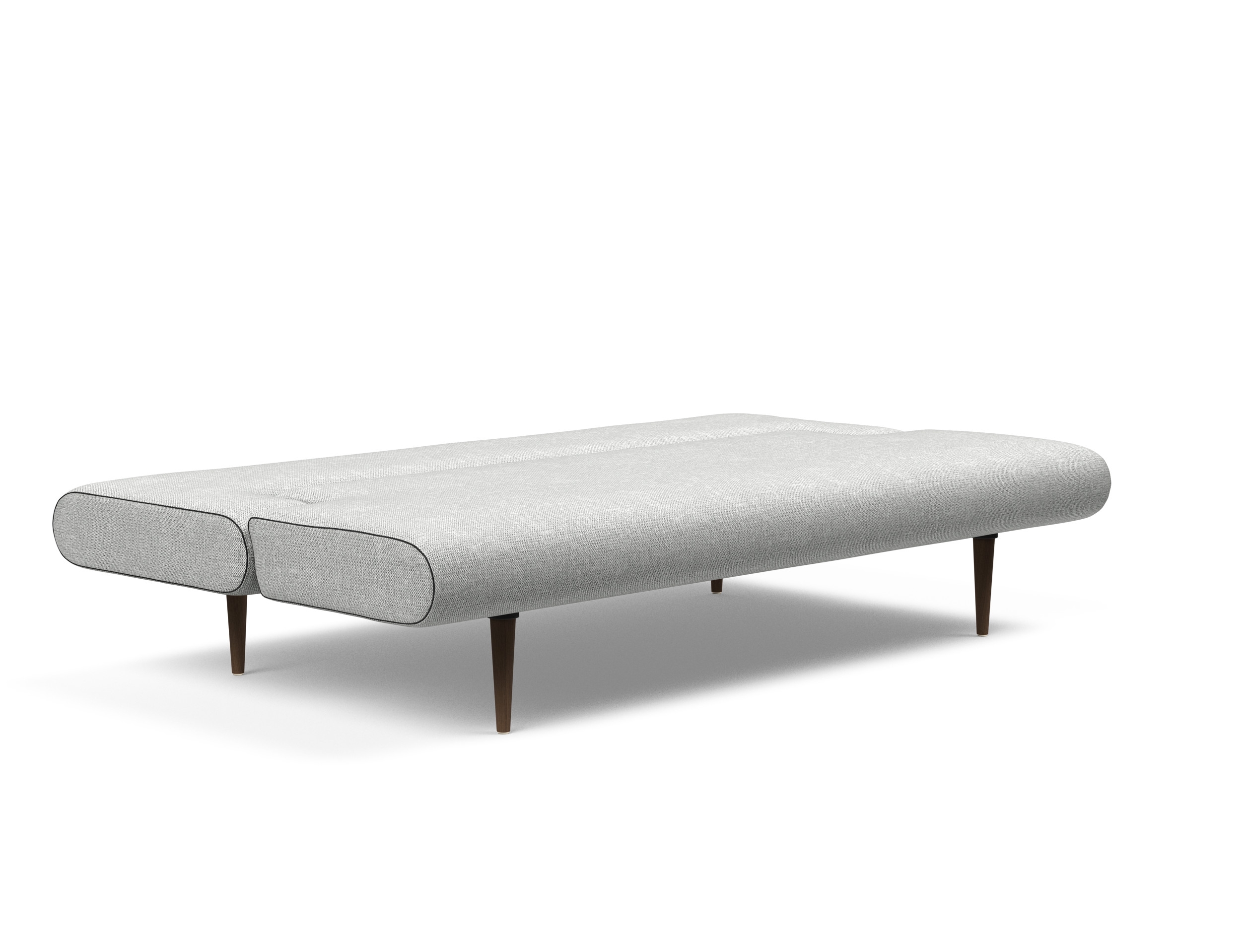 Unfurl Fabric Sofa Bed w/Dark Wood Legs