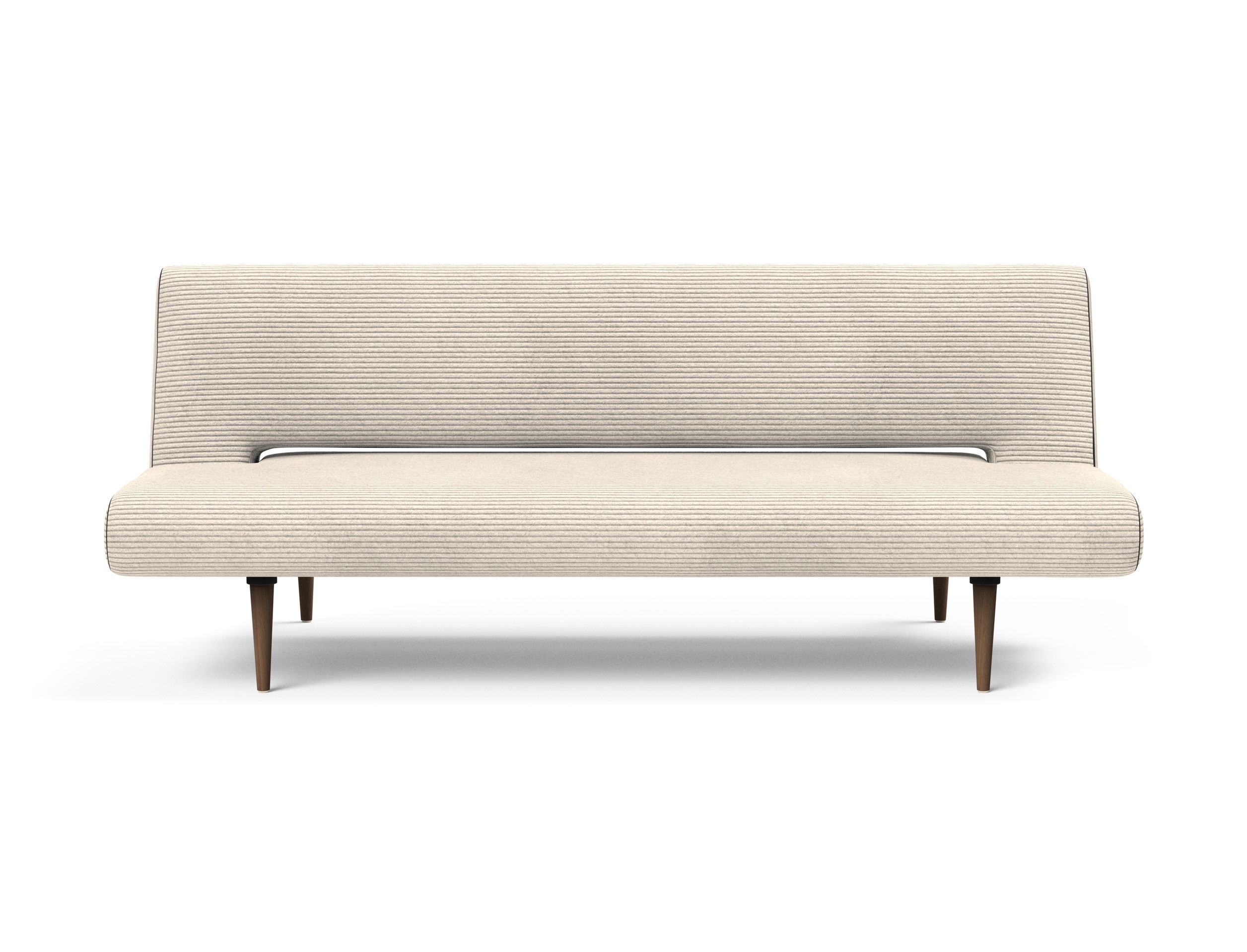 Unfurl Fabric Sofa Bed w/Dark Wood Legs
