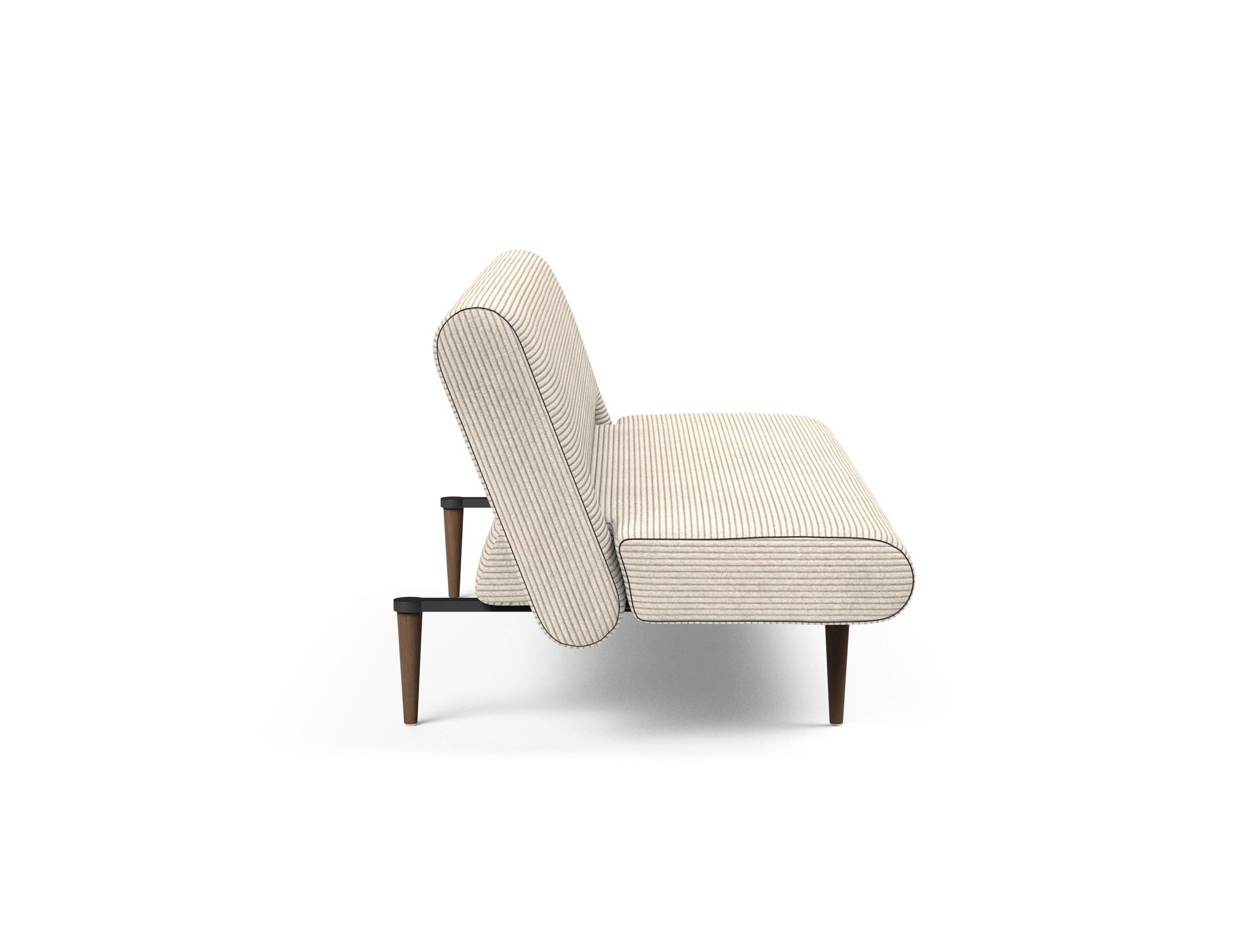 Unfurl Fabric Sofa Bed w/Dark Wood Legs