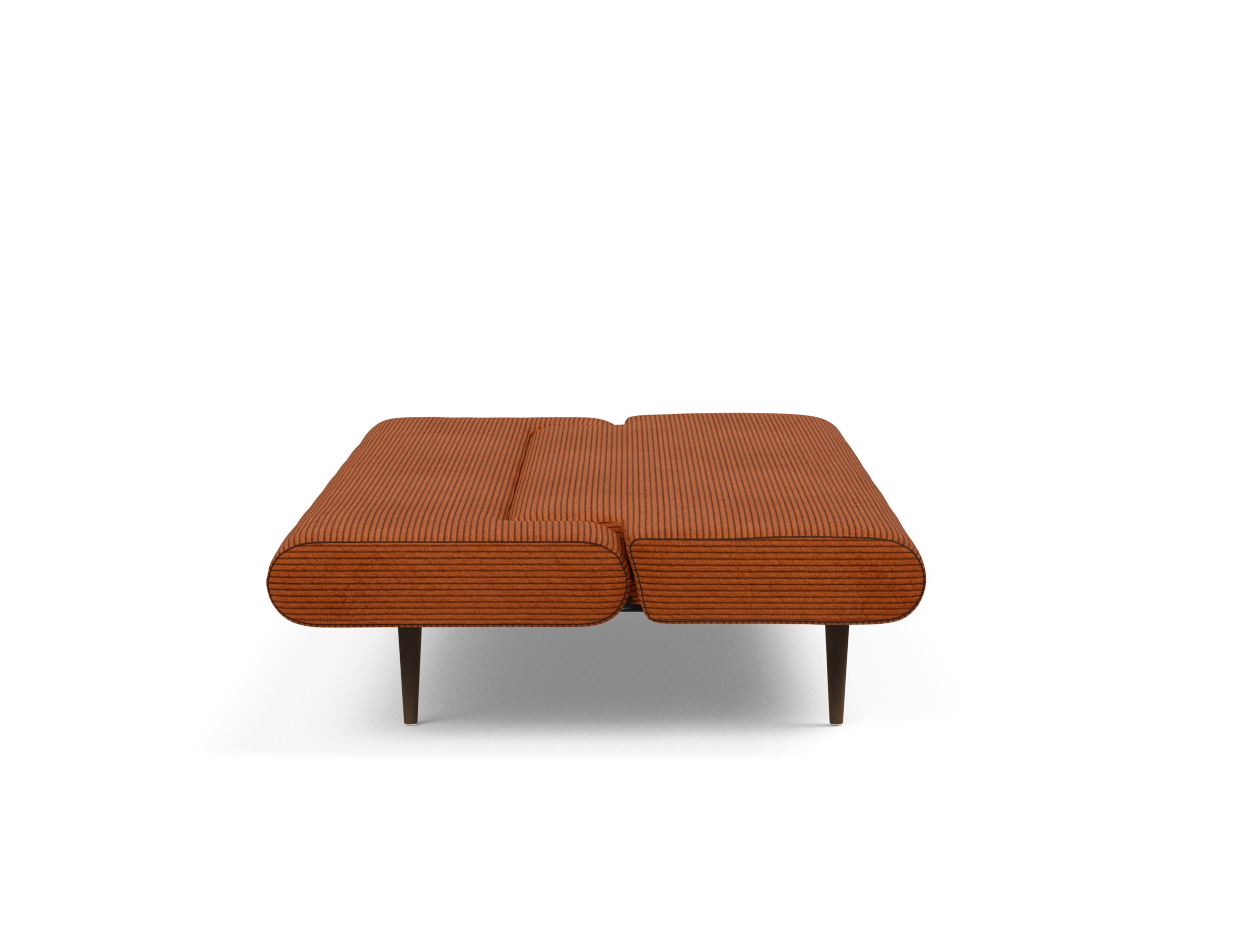 Unfurl Fabric Sofa Bed w/Dark Wood Legs