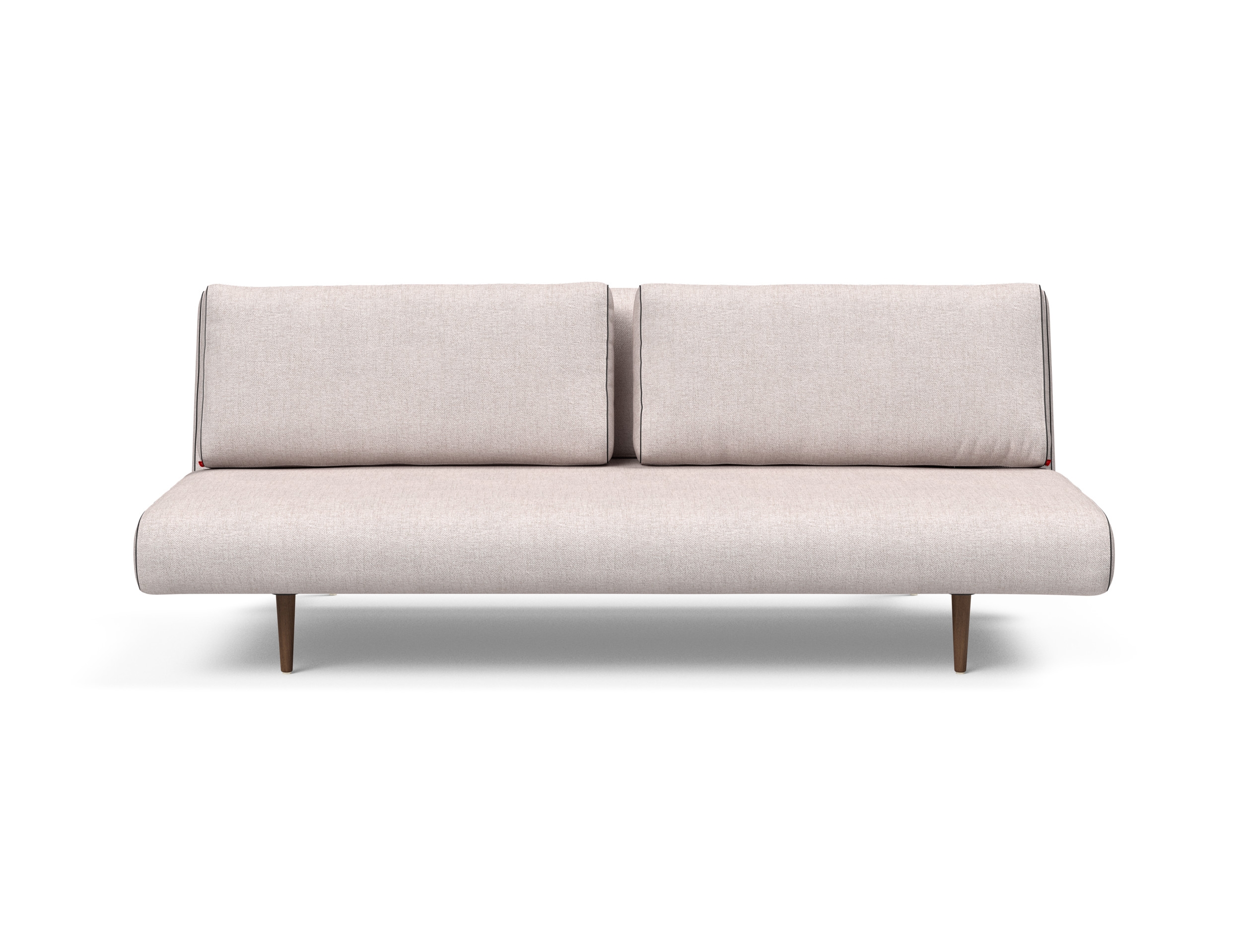 Unfurl Lounger Fabric Sofa Bed w/Dark Wood Legs