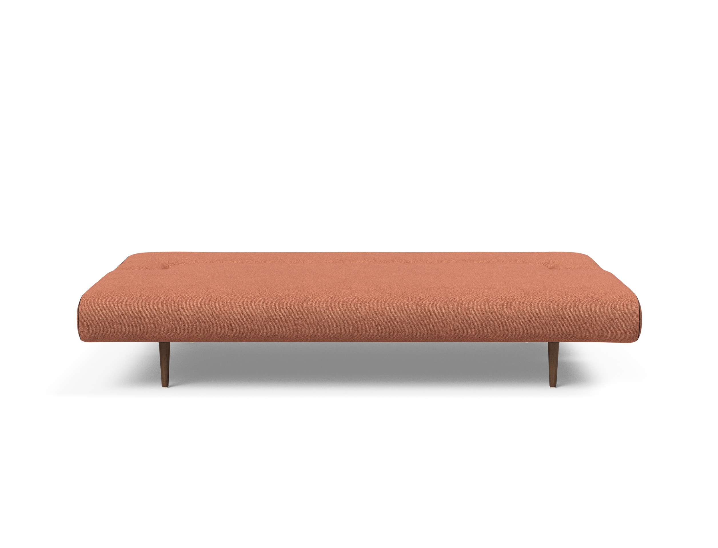 Unfurl Lounger Fabric Sofa Bed w/Dark Wood Legs