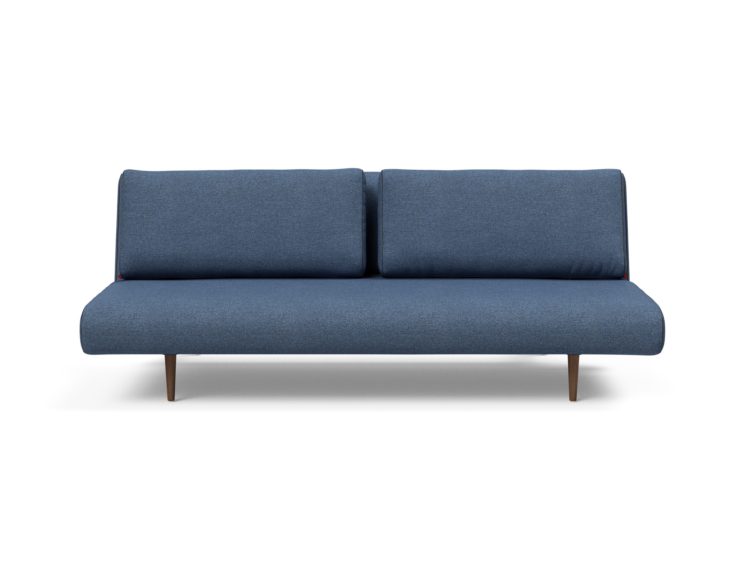 Unfurl Lounger Fabric Sofa Bed w/Dark Wood Legs