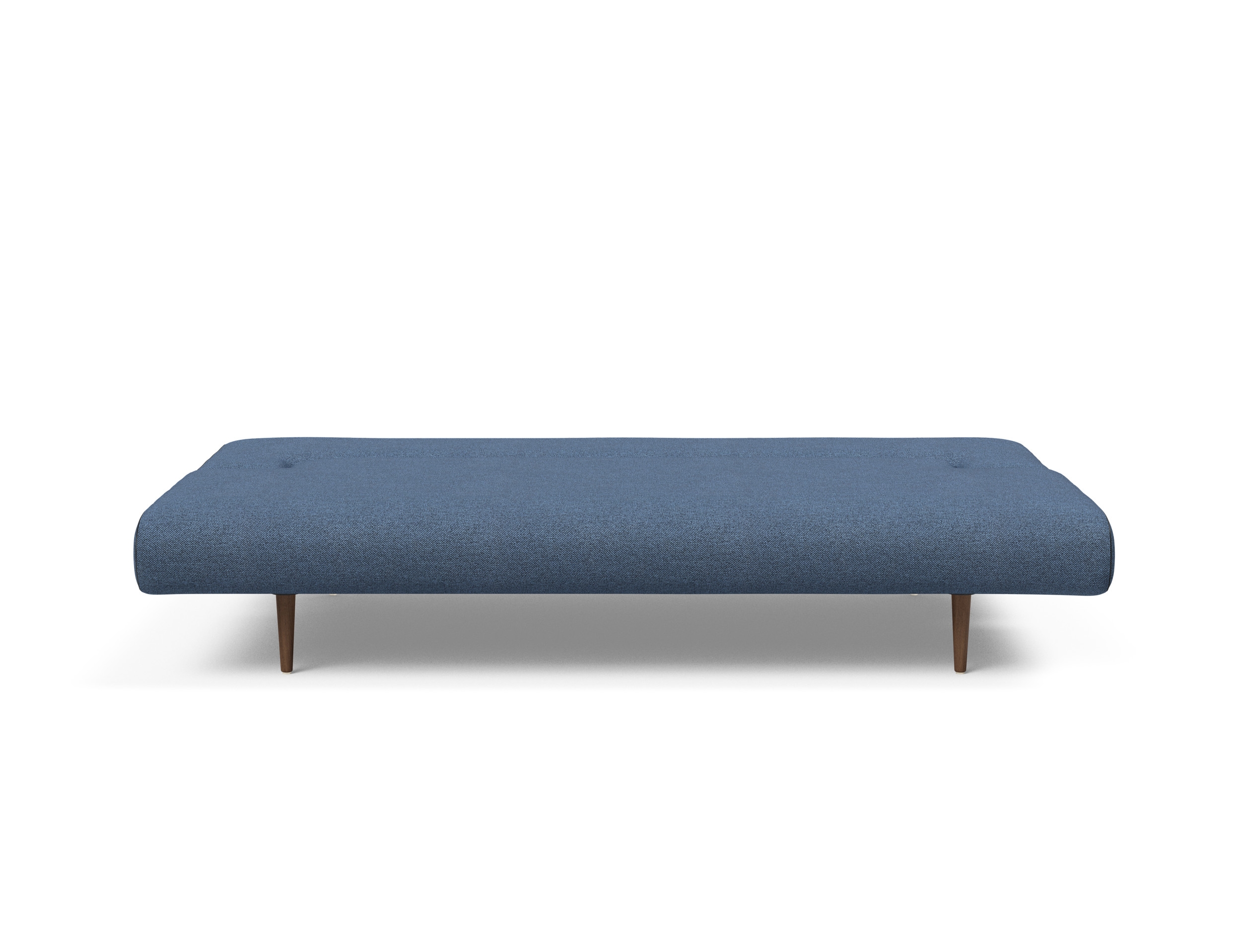 Unfurl Lounger Fabric Sofa Bed w/Dark Wood Legs