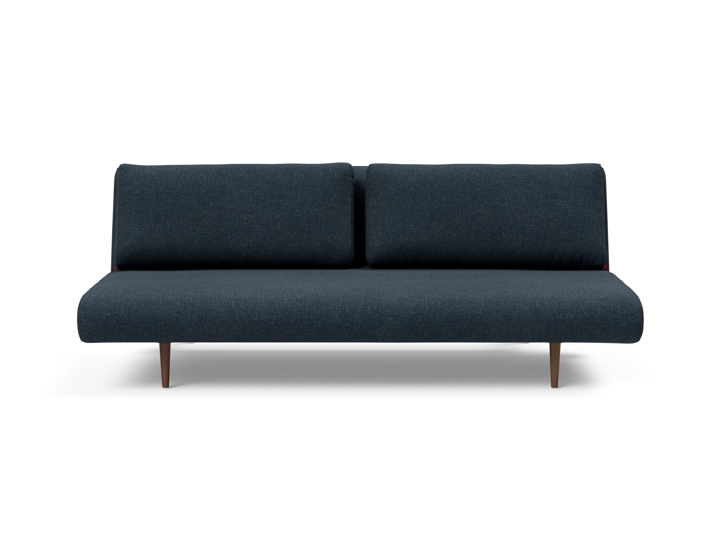 Unfurl Lounger Fabric Sofa Bed w/Dark Wood Legs