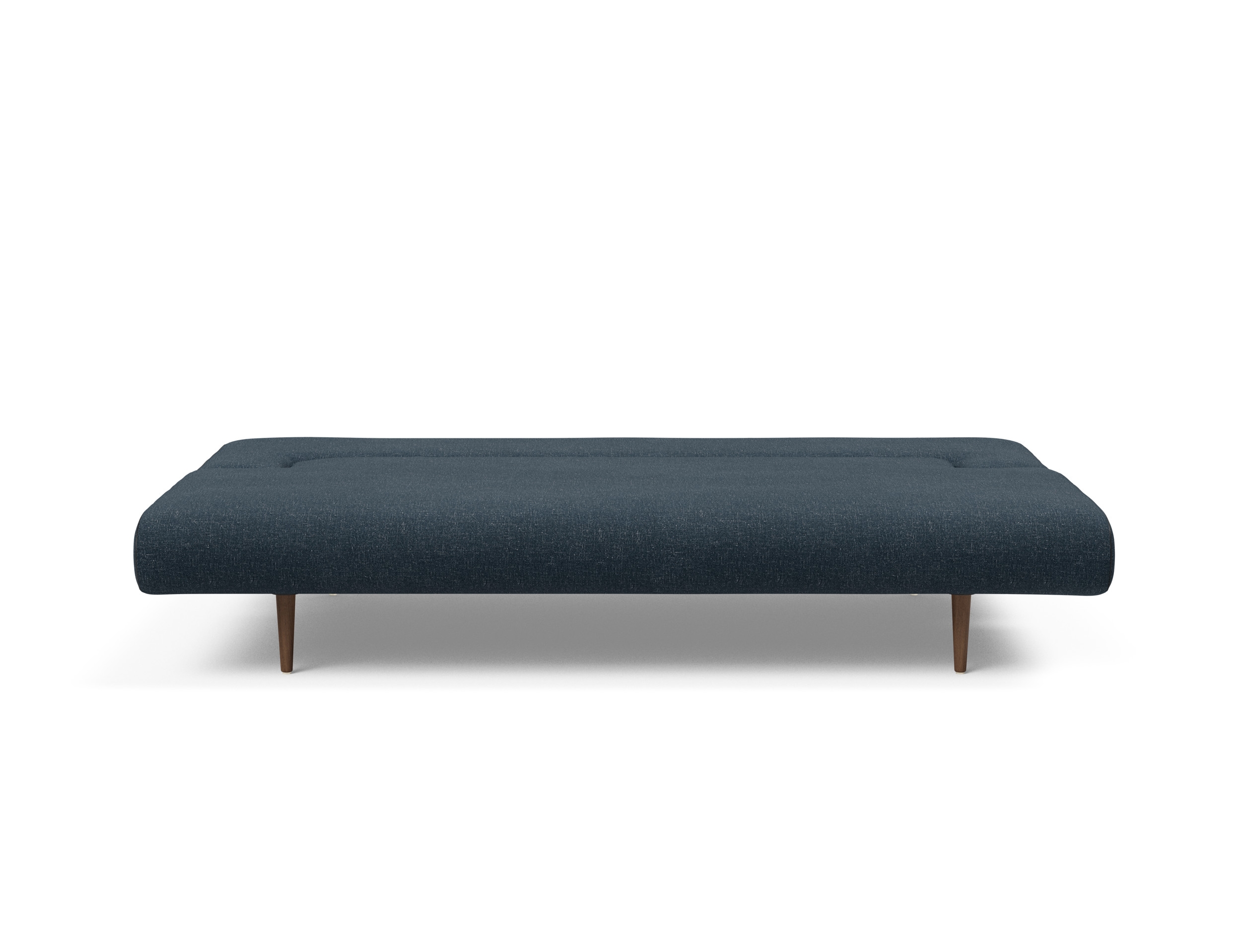 Unfurl Lounger Fabric Sofa Bed w/Dark Wood Legs