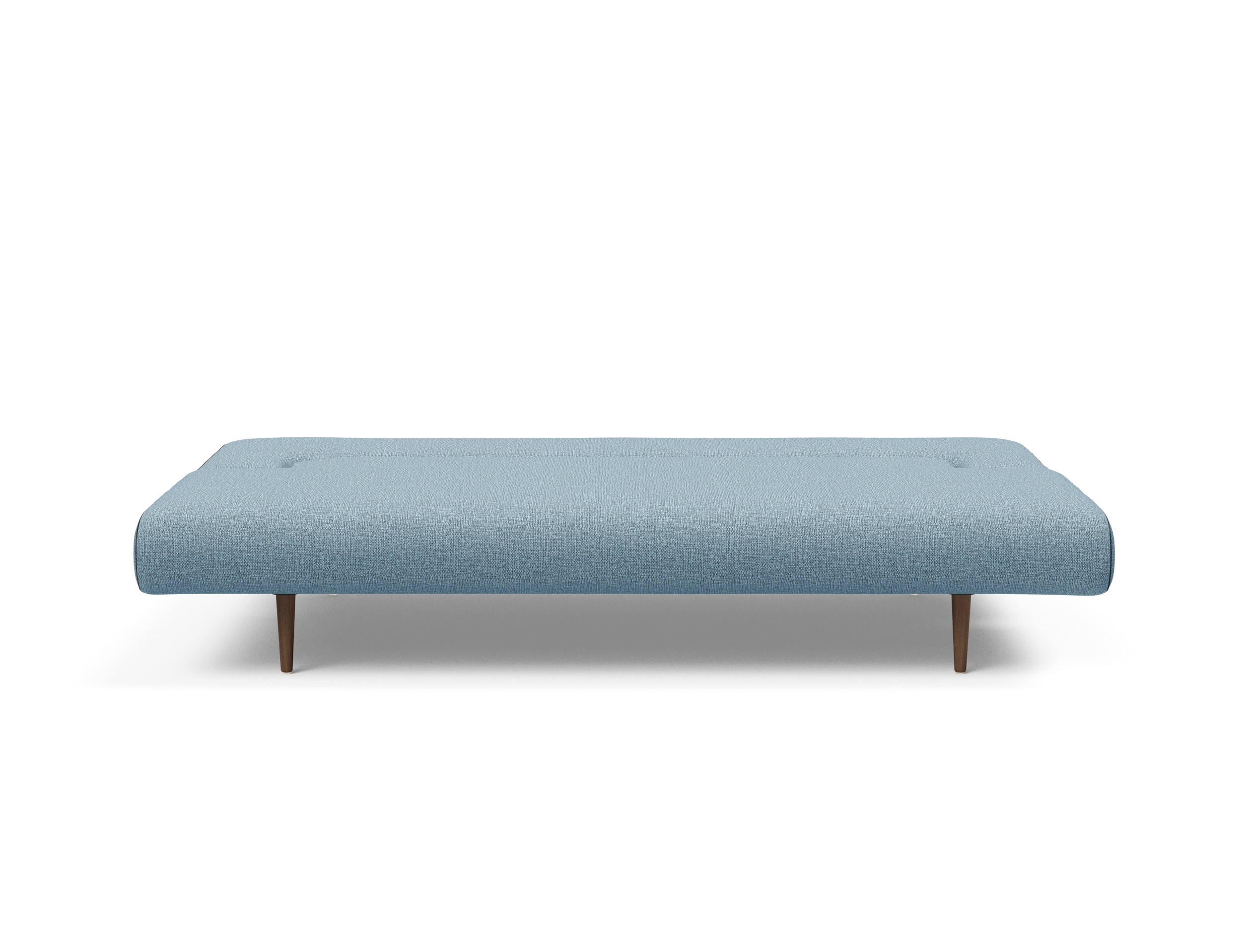 Unfurl Lounger Fabric Sofa Bed w/Dark Wood Legs