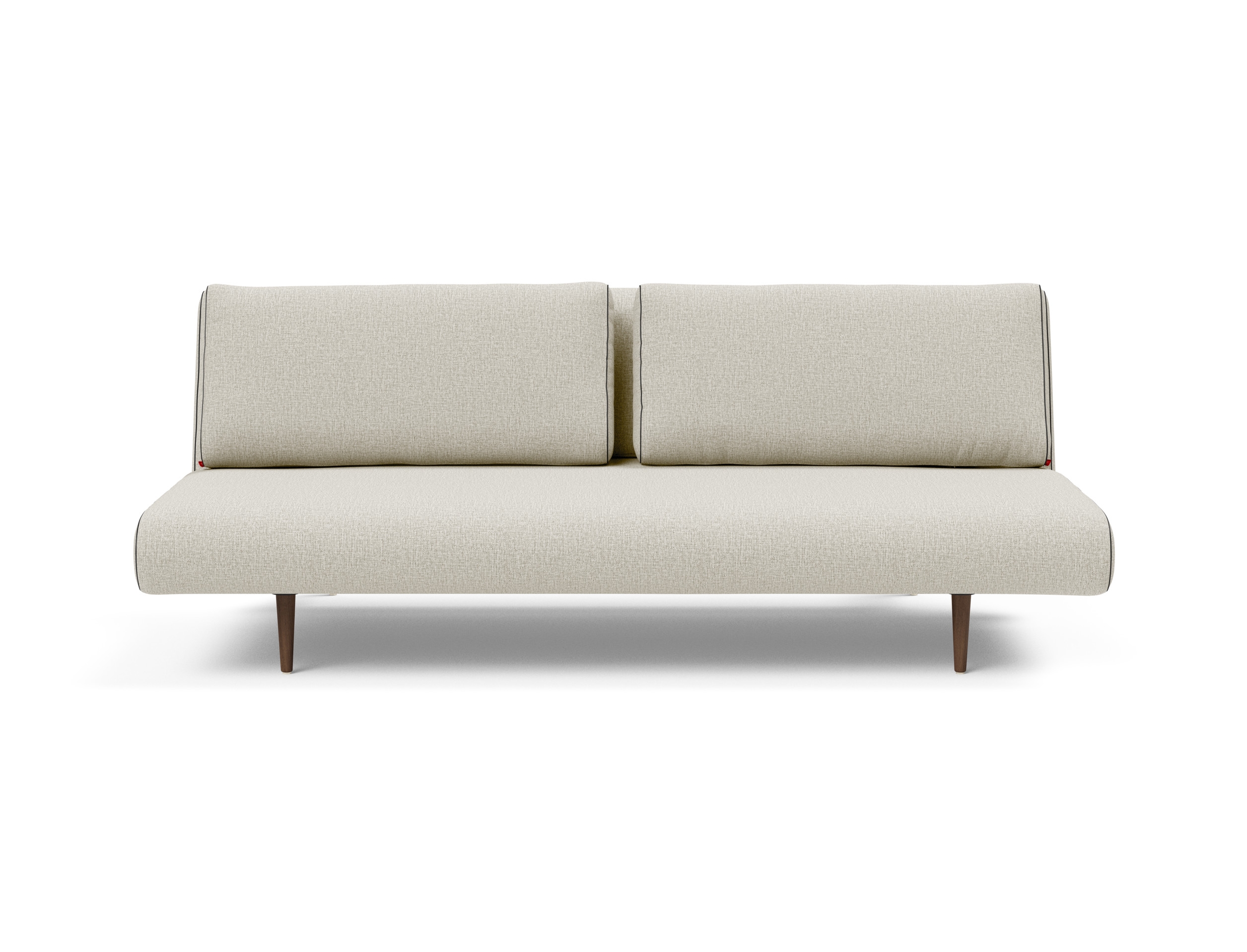 Unfurl Lounger Fabric Sofa Bed w/Dark Wood Legs
