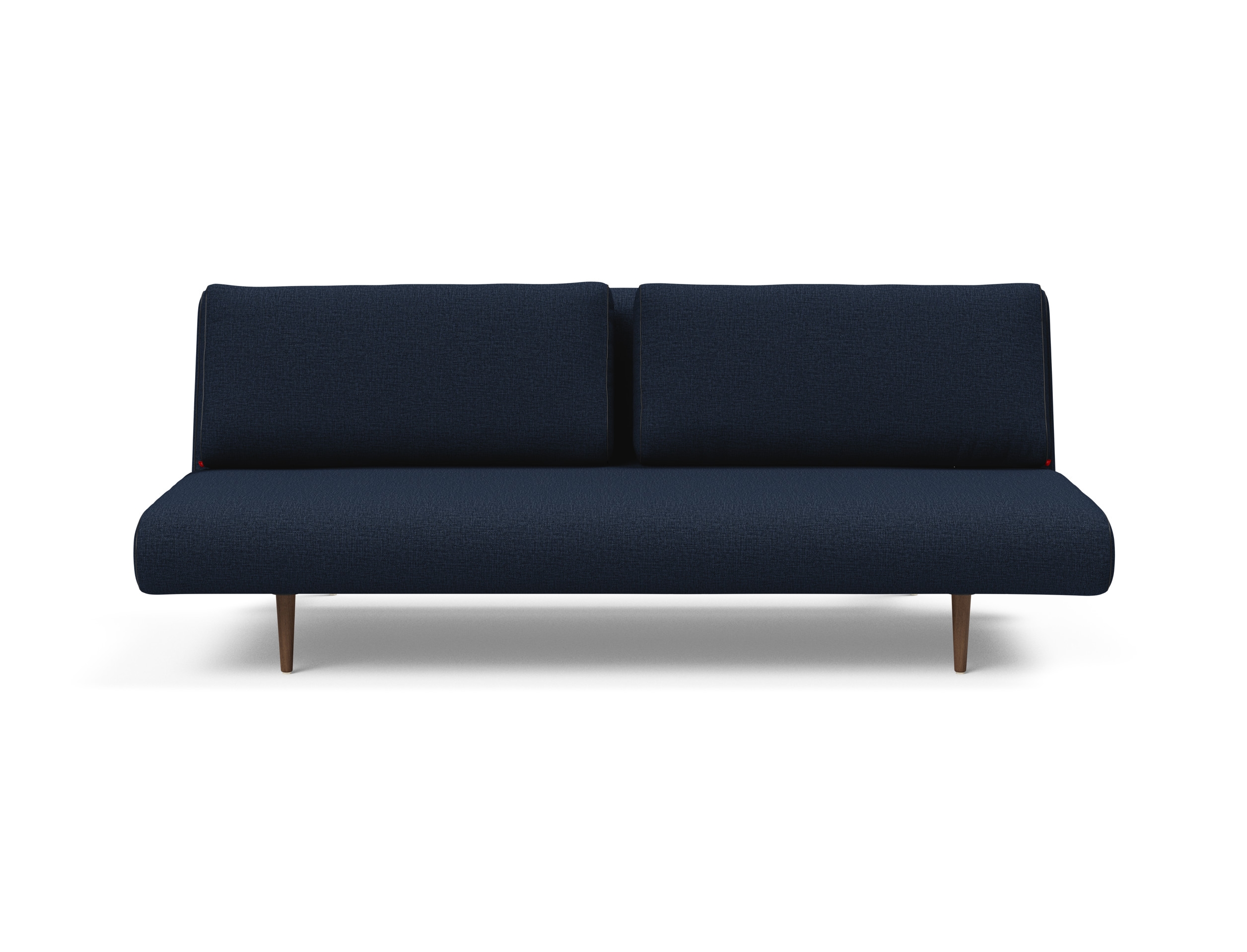 Unfurl Lounger Fabric Sofa Bed w/Dark Wood Legs