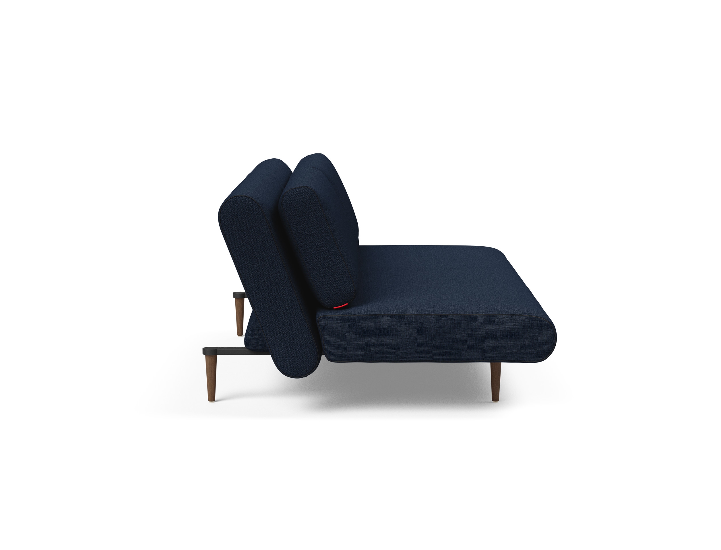 Unfurl Lounger Fabric Sofa Bed w/Dark Wood Legs