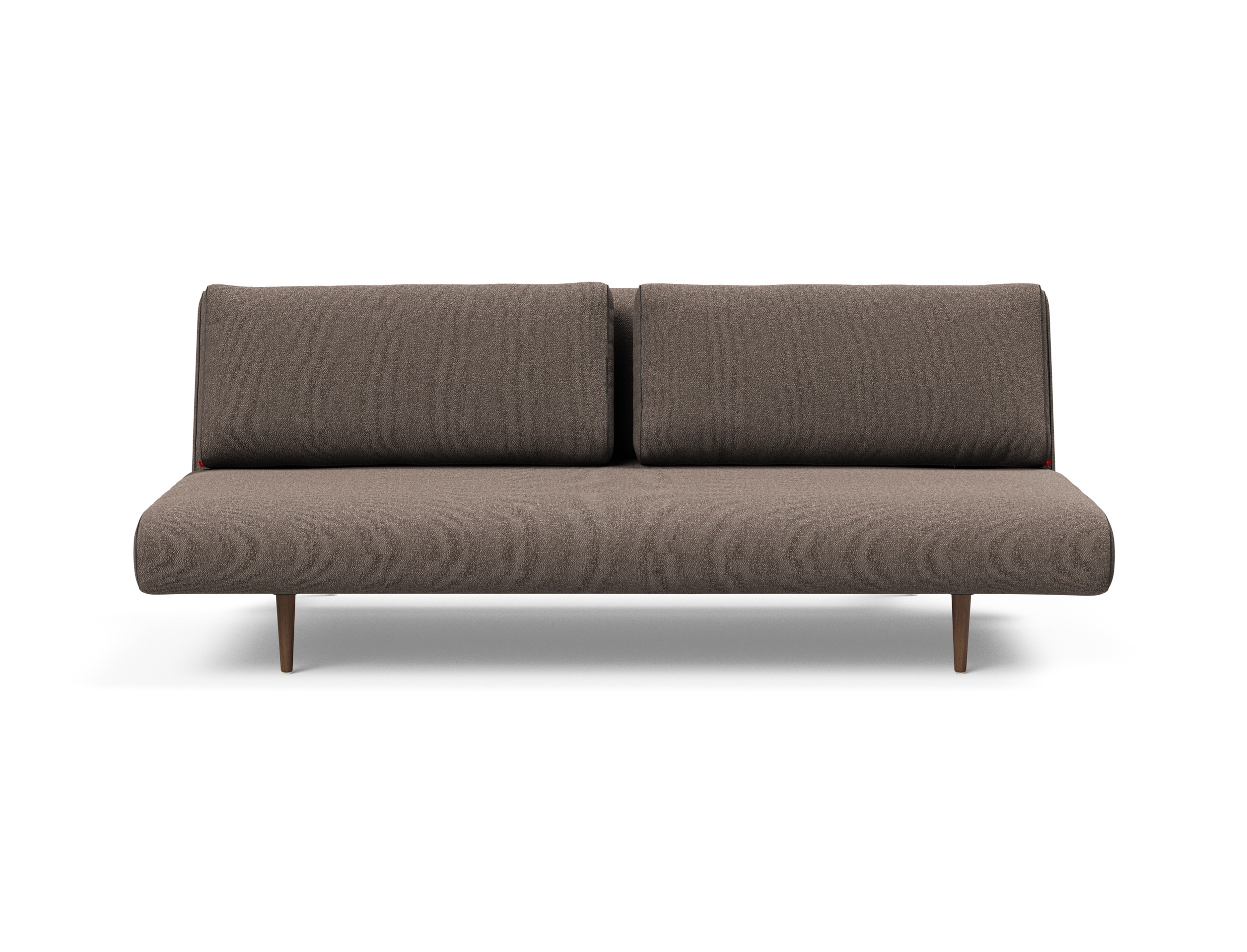 Unfurl Lounger Fabric Sofa Bed w/Dark Wood Legs