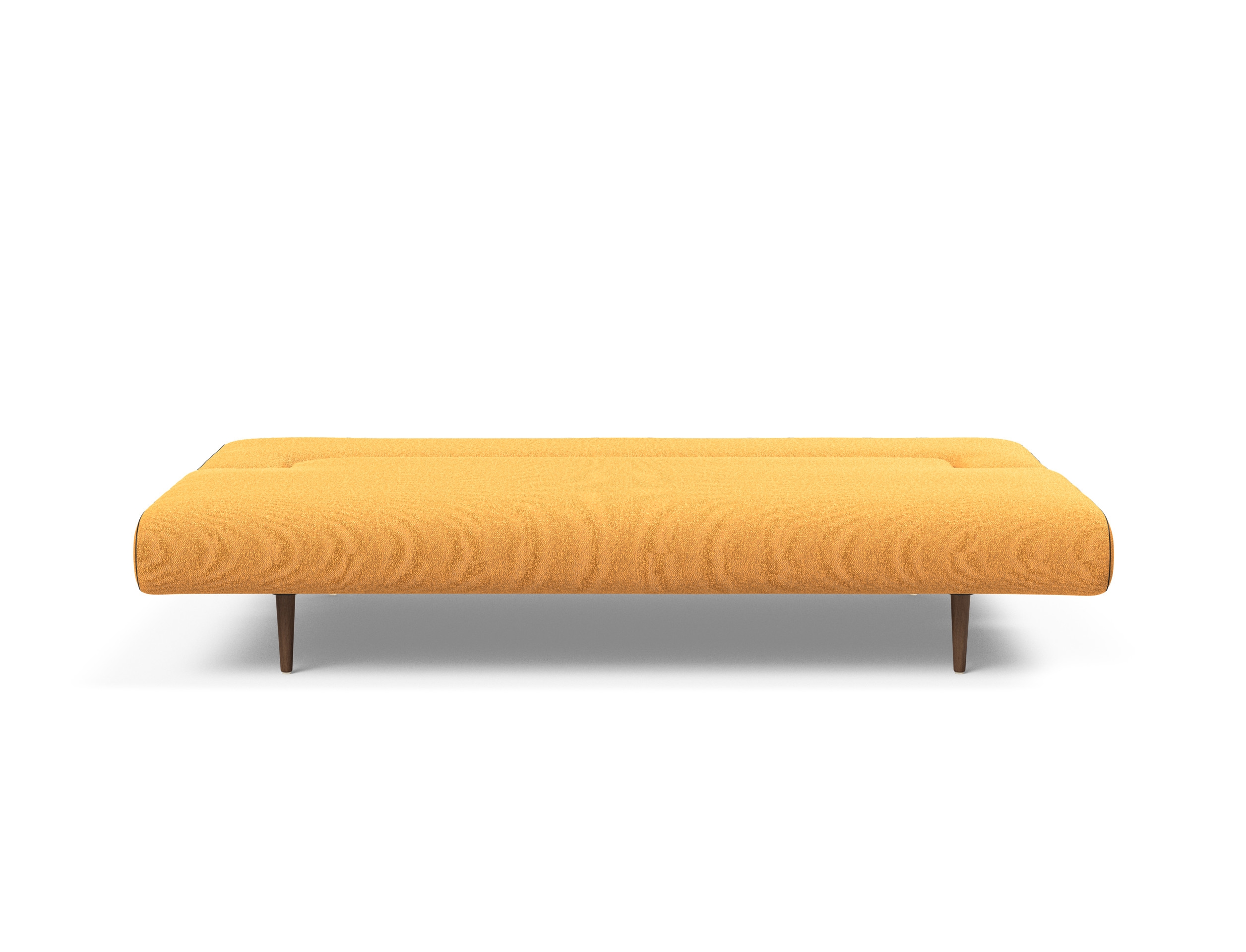 Unfurl Lounger Fabric Sofa Bed w/Dark Wood Legs