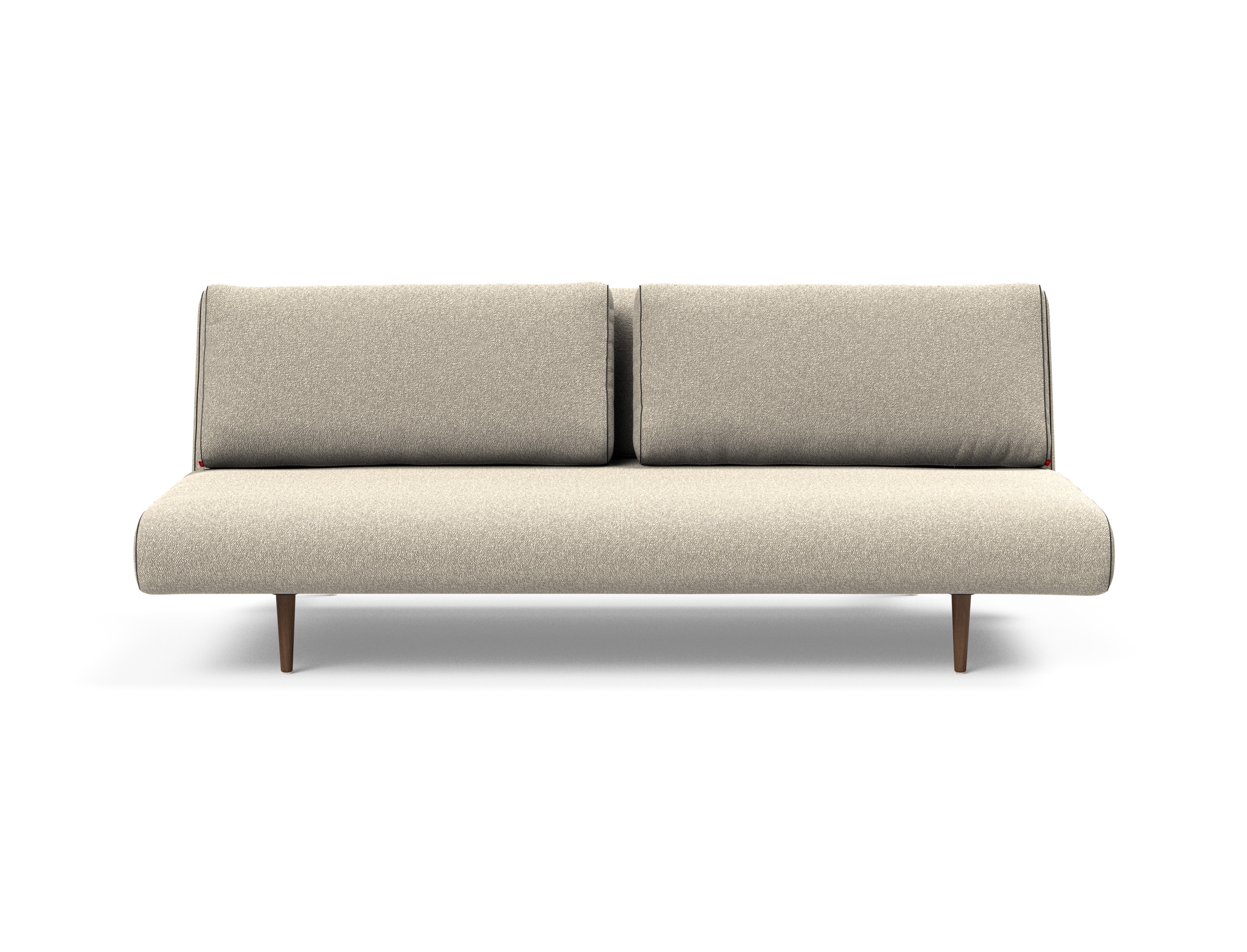 Unfurl Lounger Fabric Sofa Bed w/Dark Wood Legs