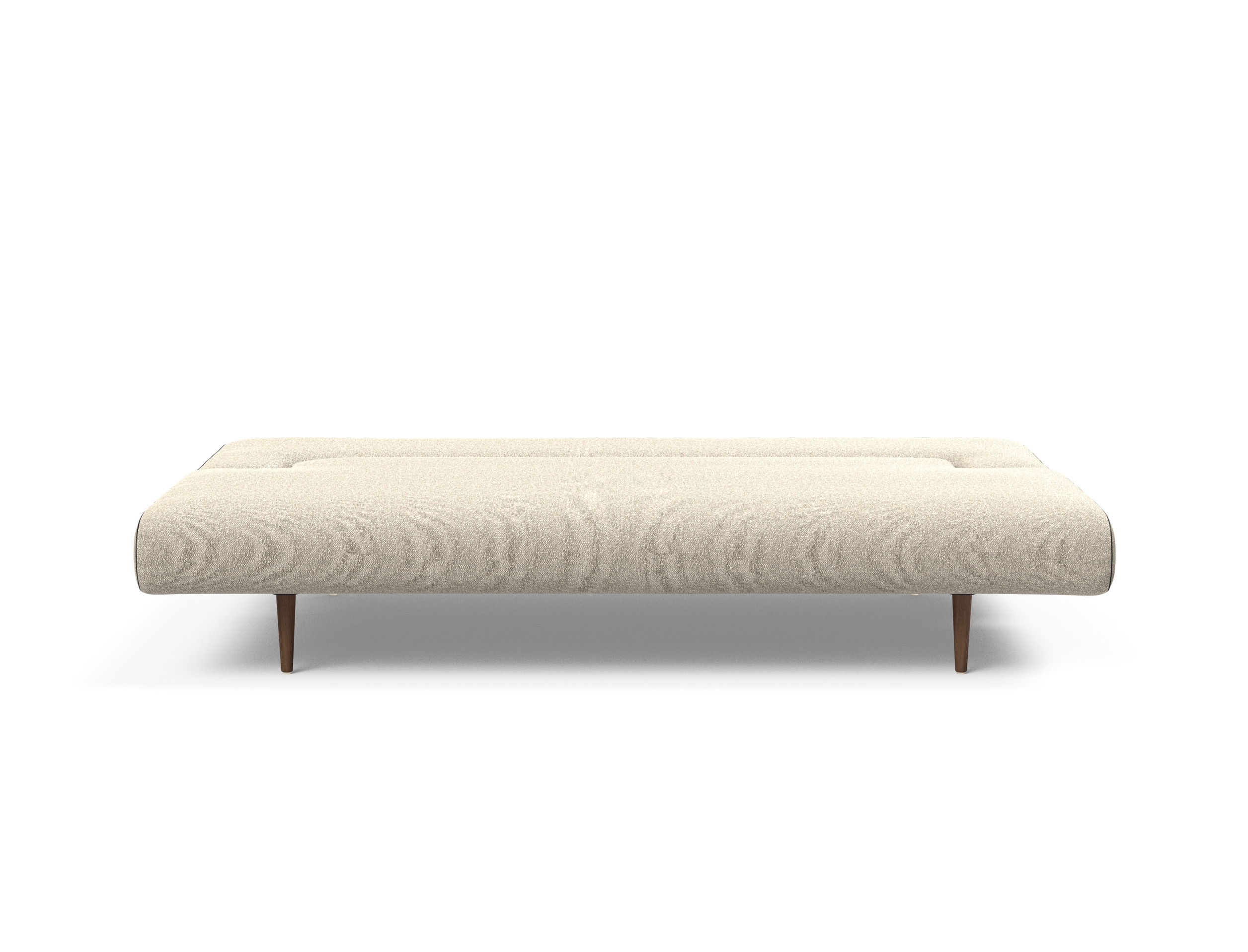 Unfurl Lounger Fabric Sofa Bed w/Dark Wood Legs