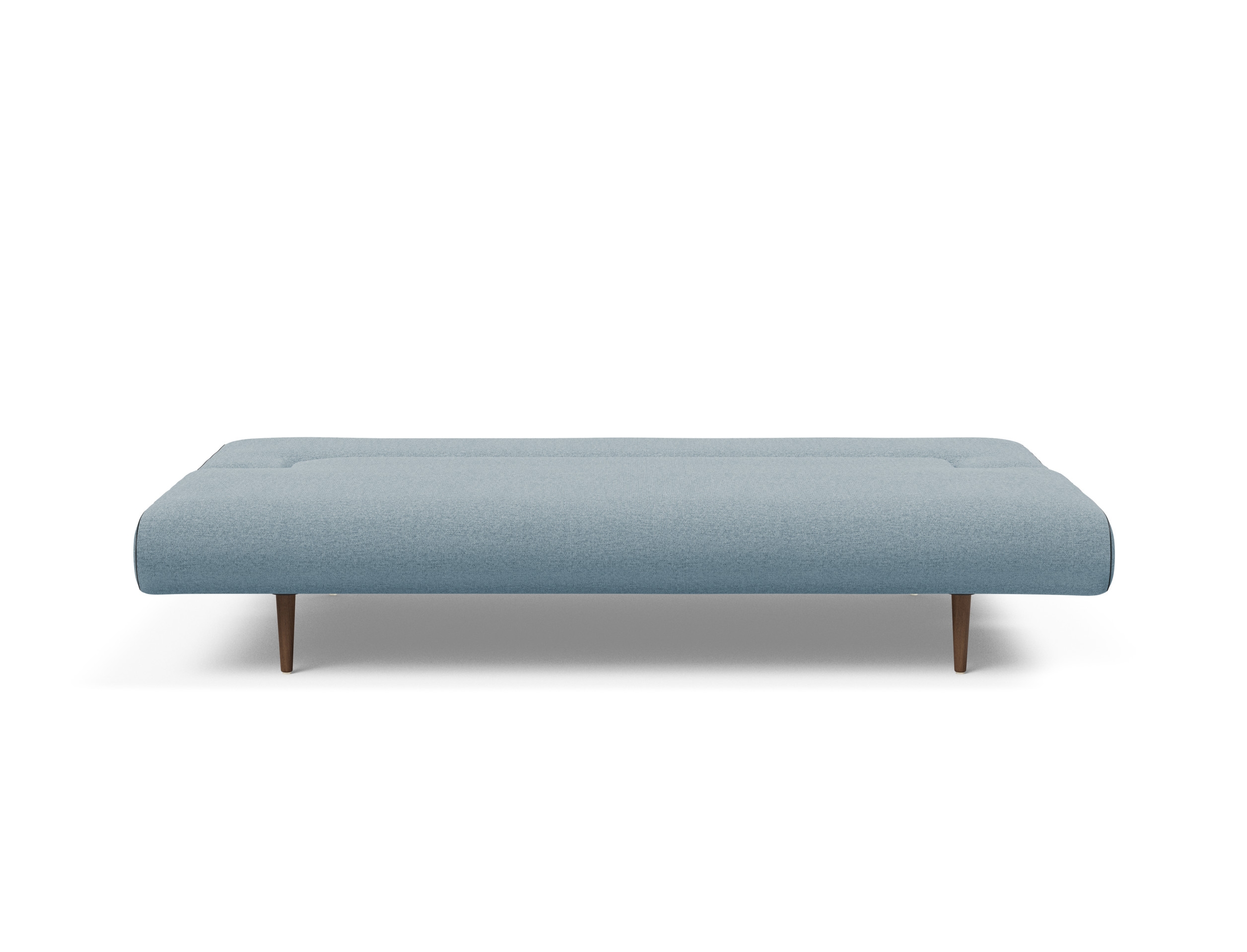 Unfurl Lounger Fabric Sofa Bed w/Dark Wood Legs