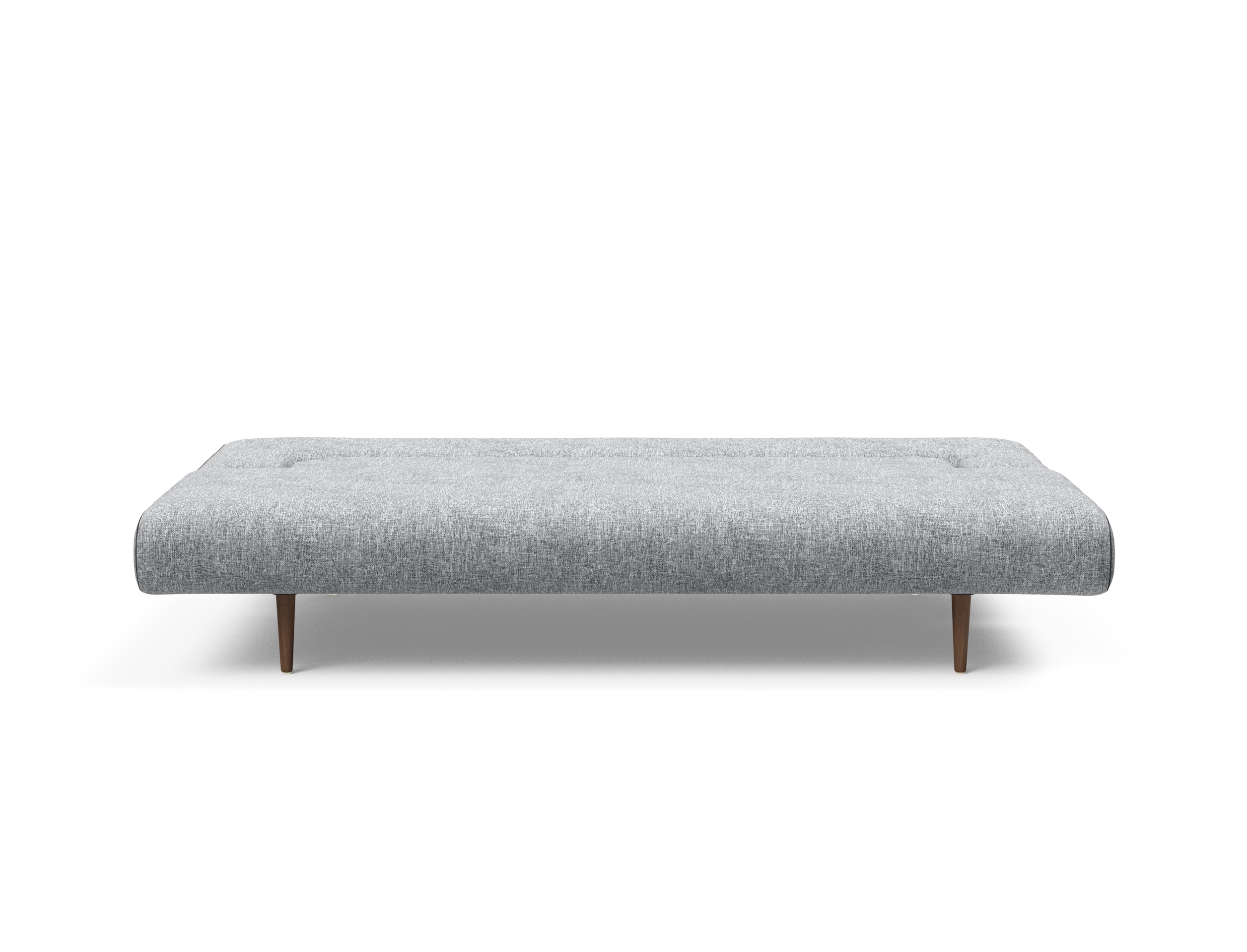Unfurl Lounger Fabric Sofa Bed w/Dark Wood Legs