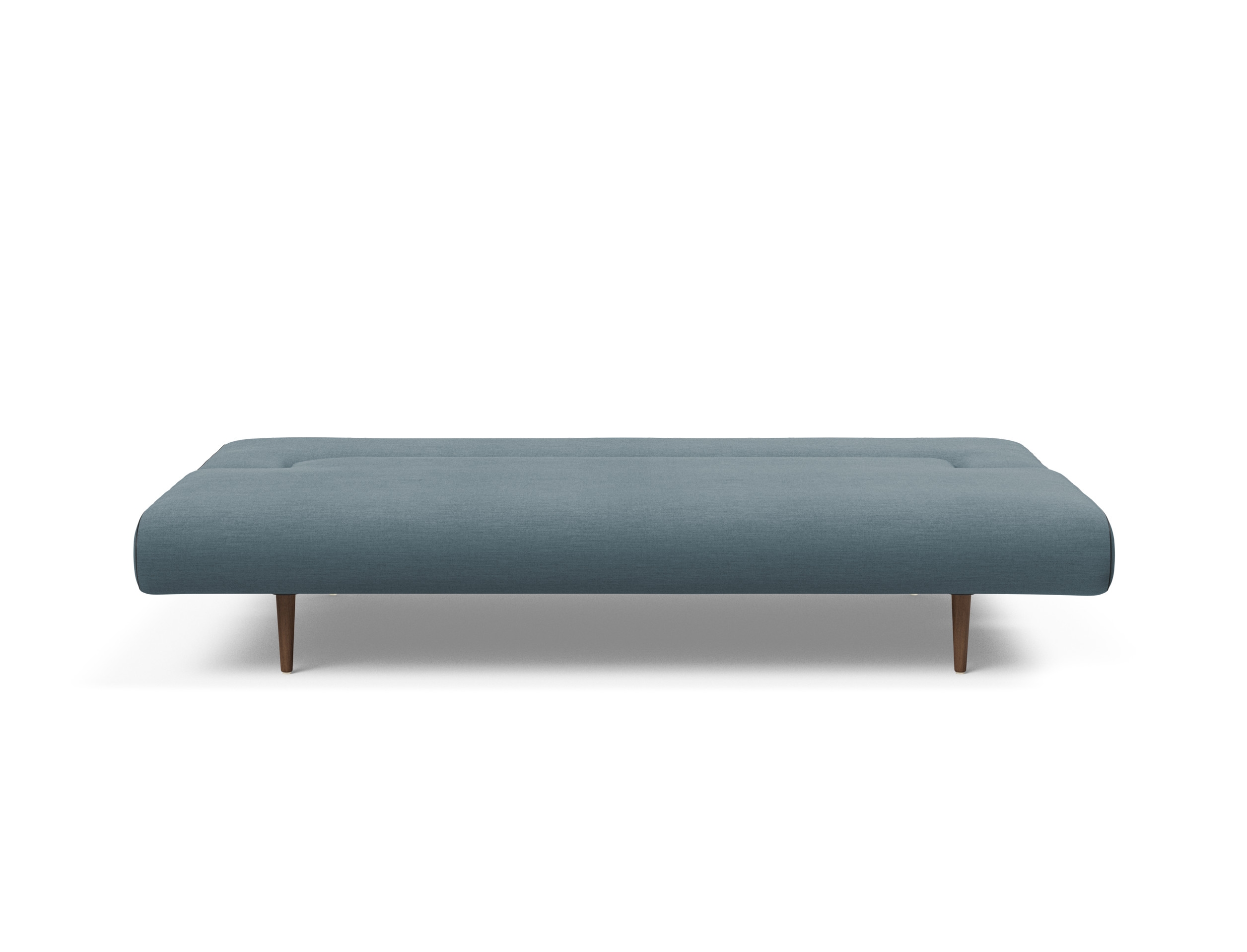 Unfurl Lounger Fabric Sofa Bed w/Dark Wood Legs